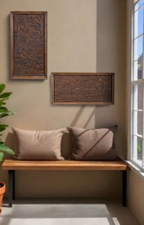 European Carved Wooden Panel