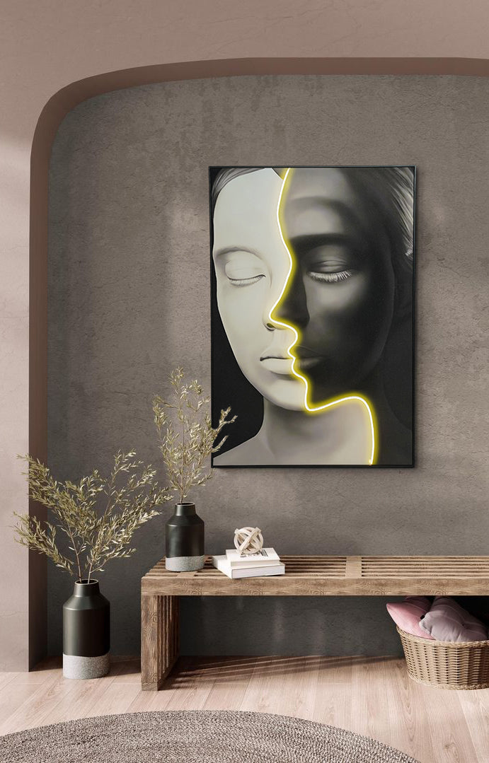 Eclipsed Faces LED Painting