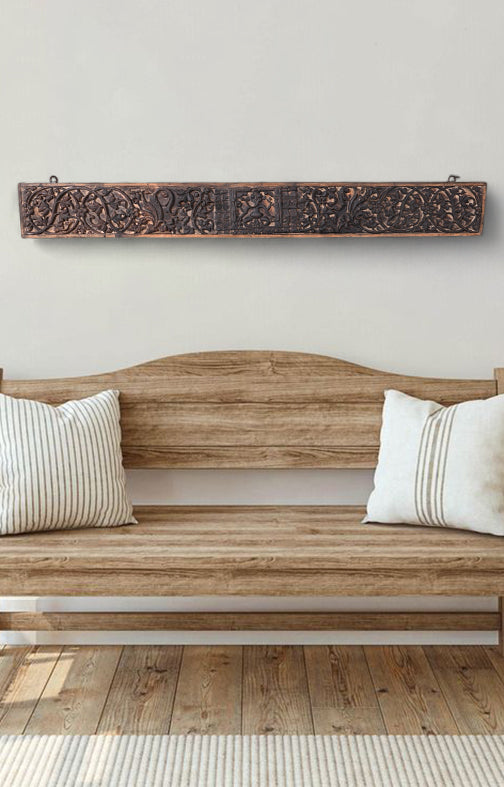 Vintage Ganesha Floral Panel