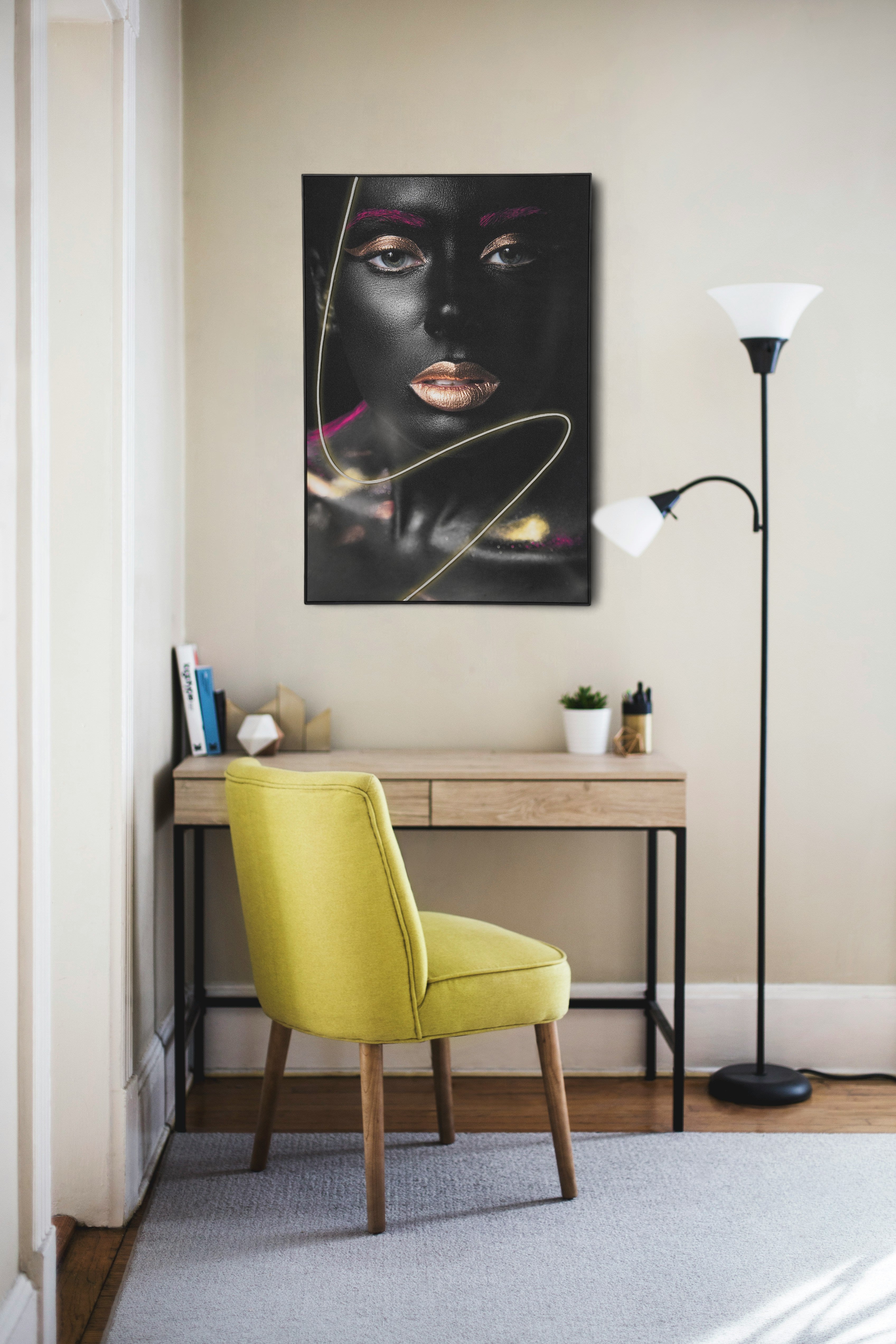 Bold in Gold LED Painting