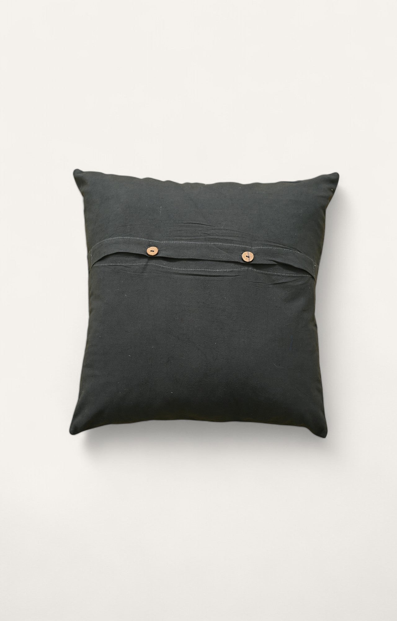 Warli Print black Cotton Linen Cushion