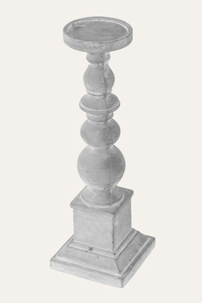 Cement Pillar Candle Holder - Large
