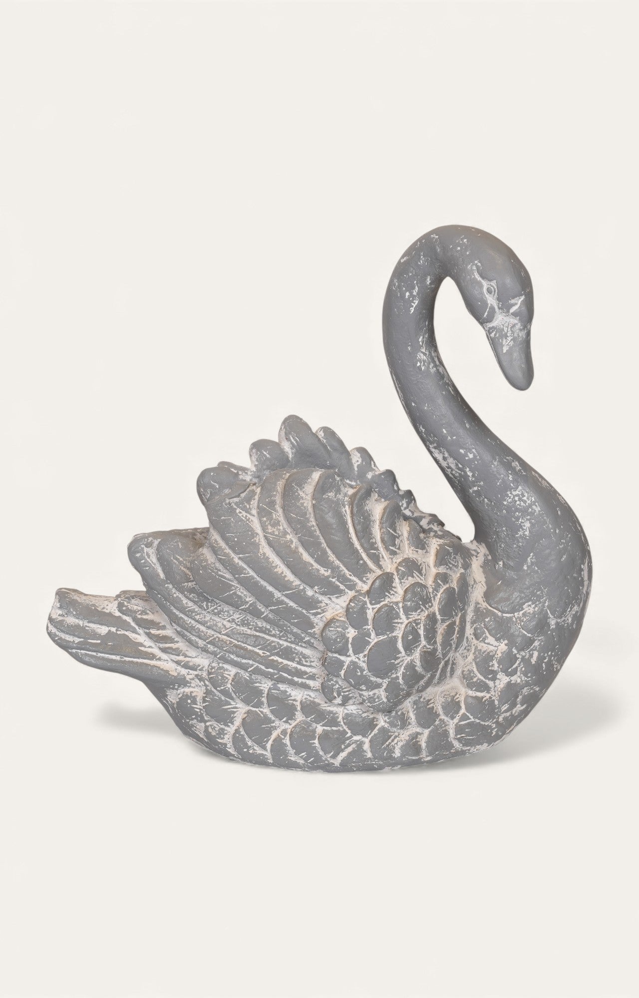 Distressed Grey Swan Figurine