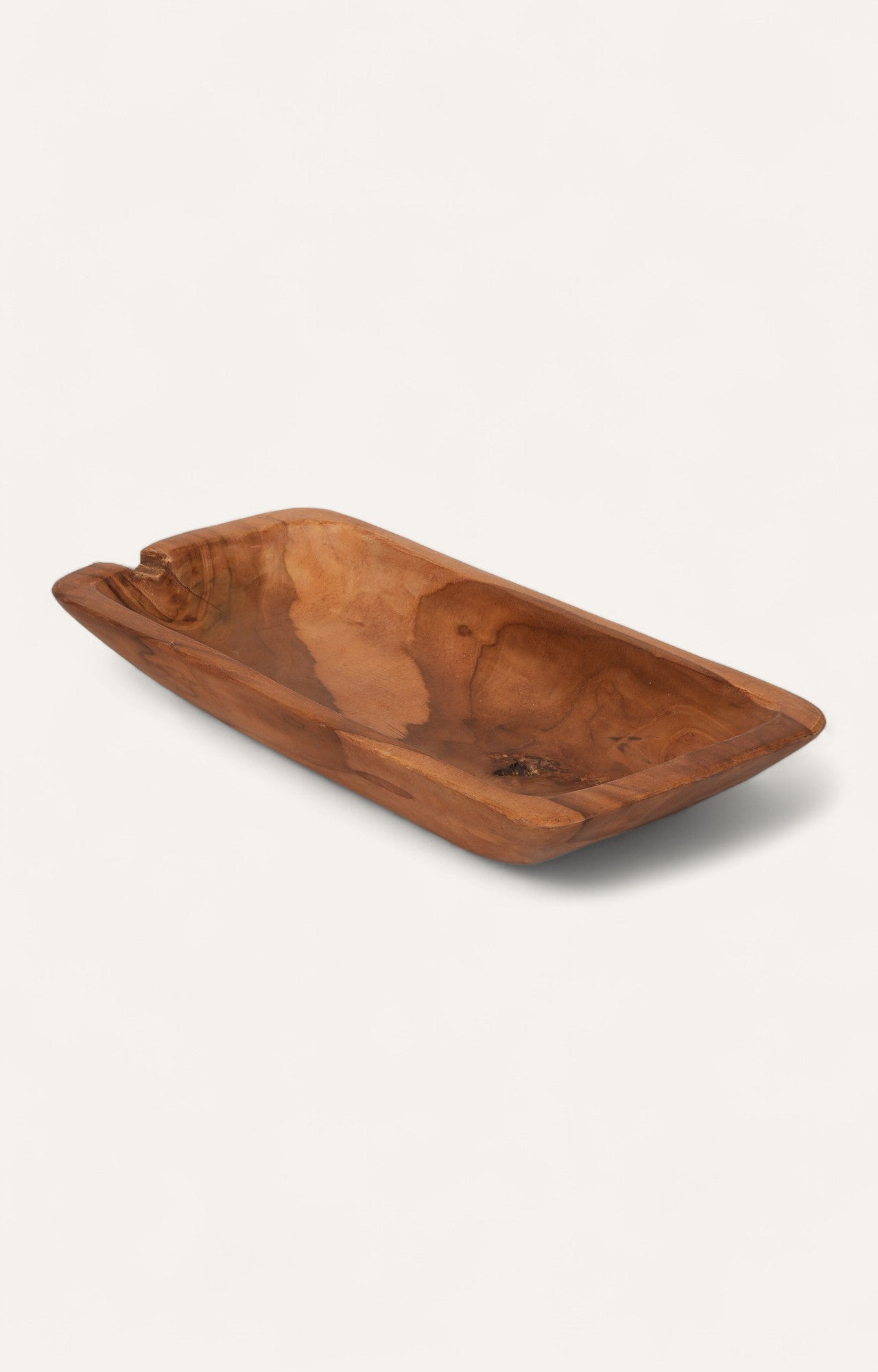 Natural Wood Rectangular Tray