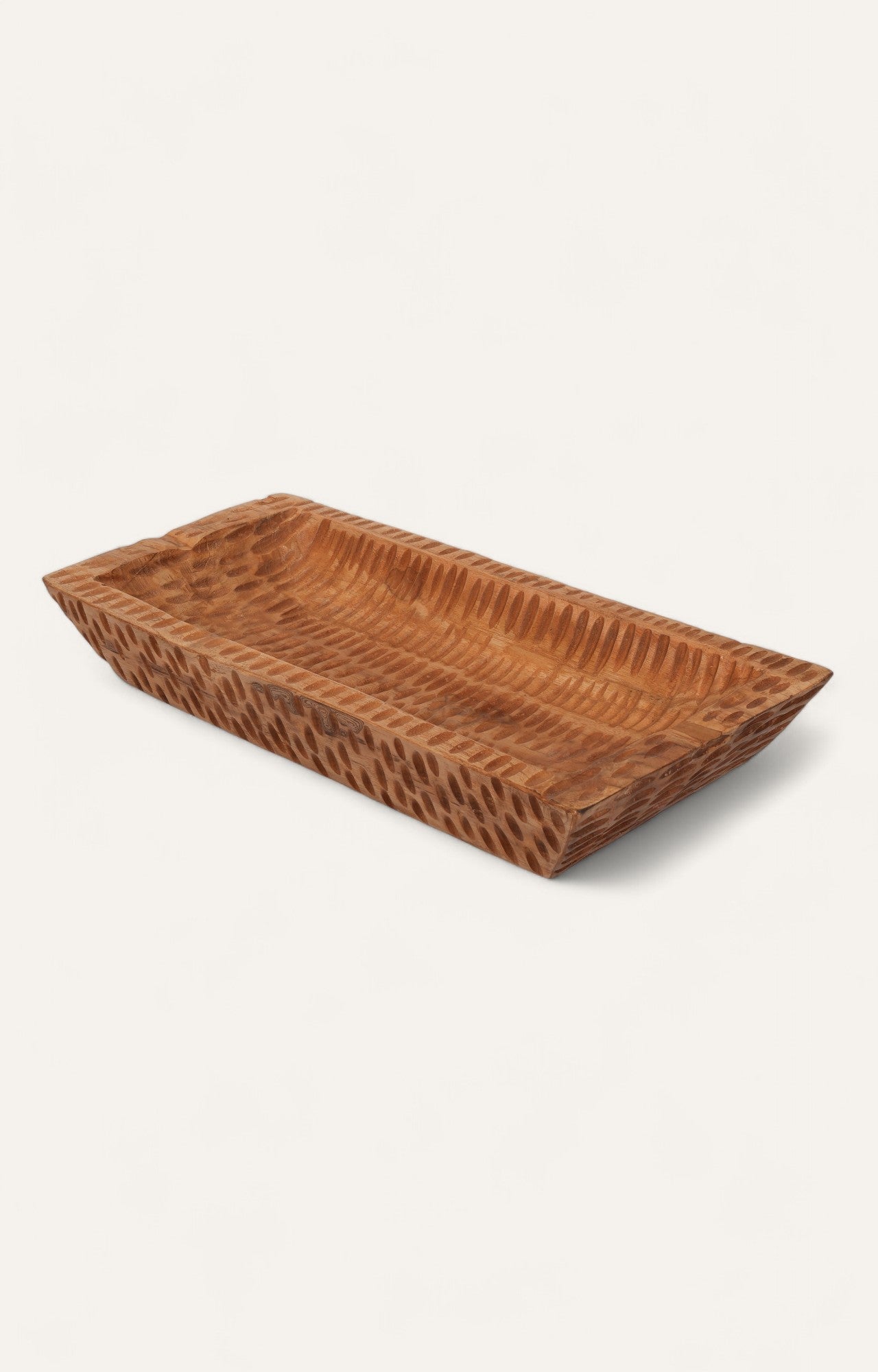 Geometric Pattern Wooden Tray