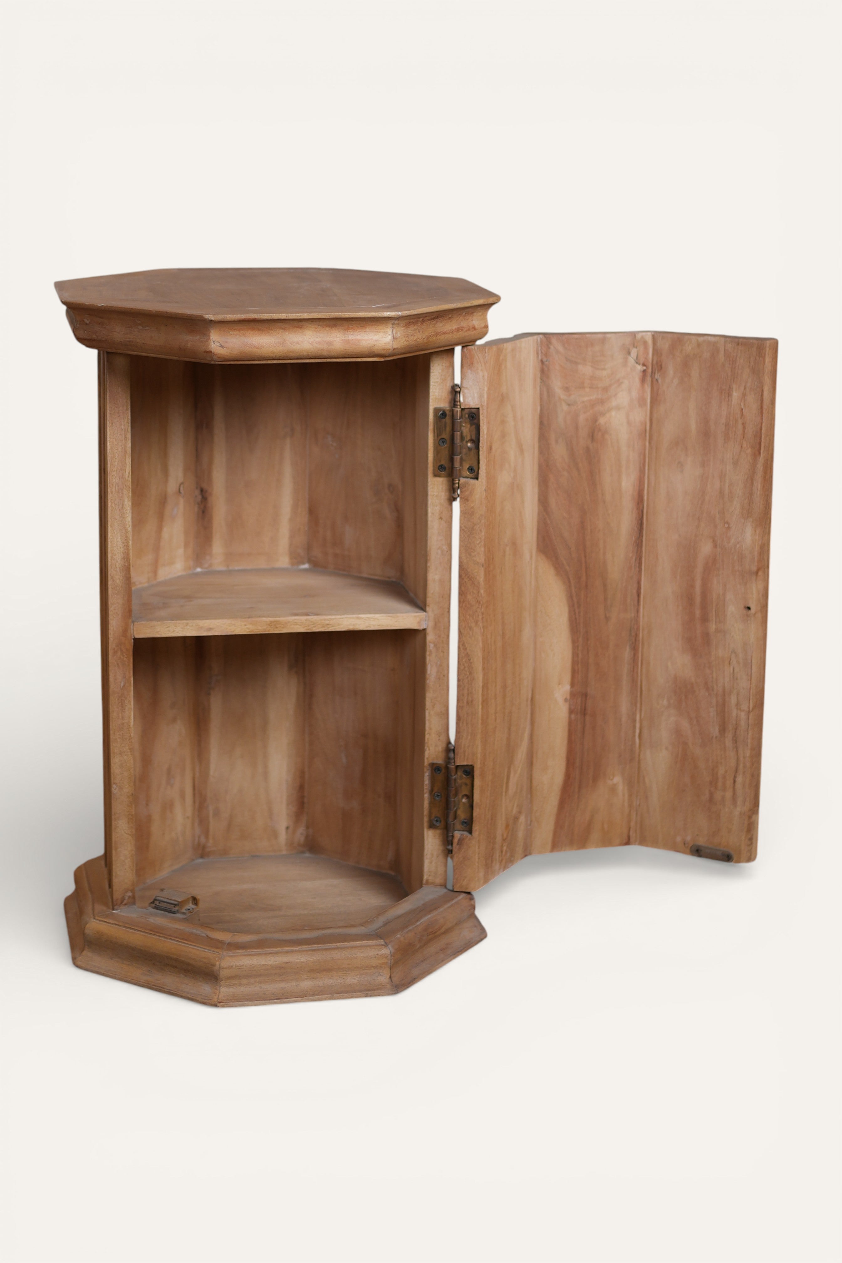 Octagonal Solid Wood Display Plinth