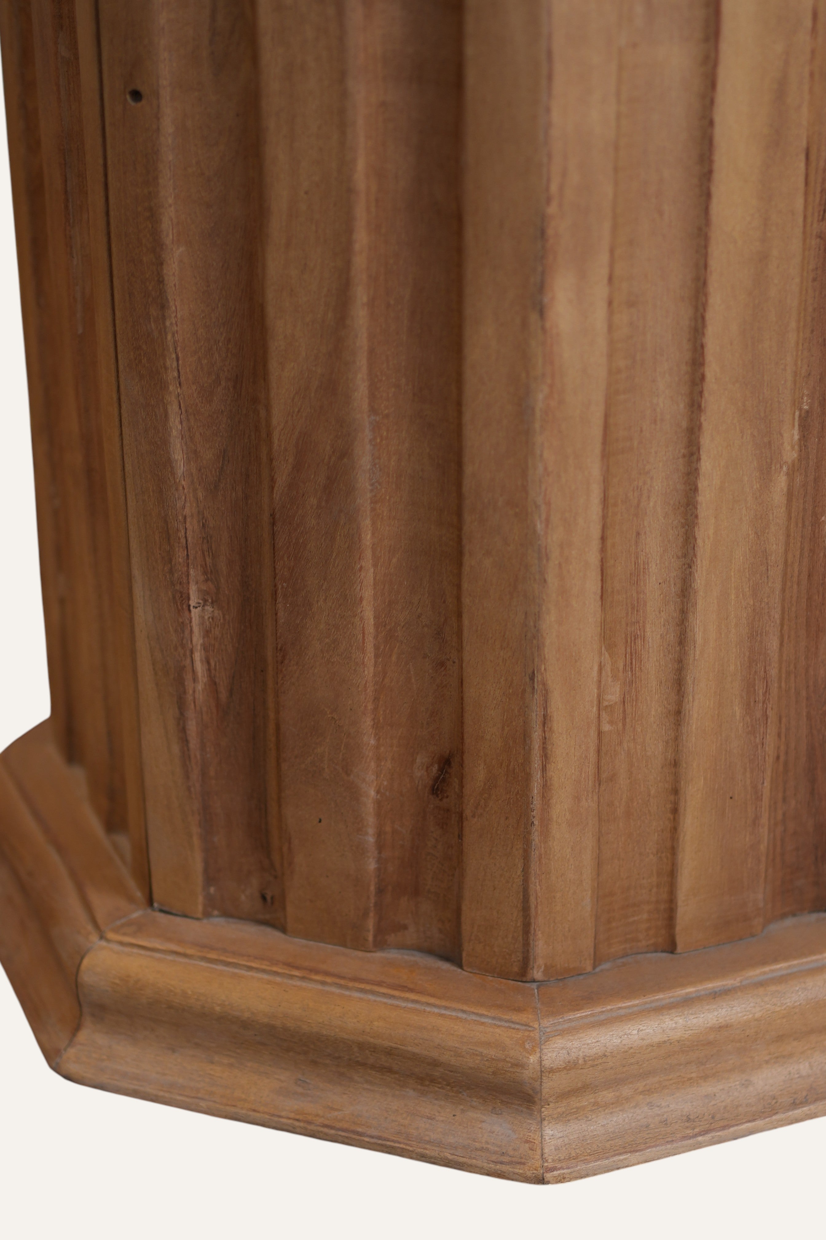 Octagonal Solid Wood Display Plinth