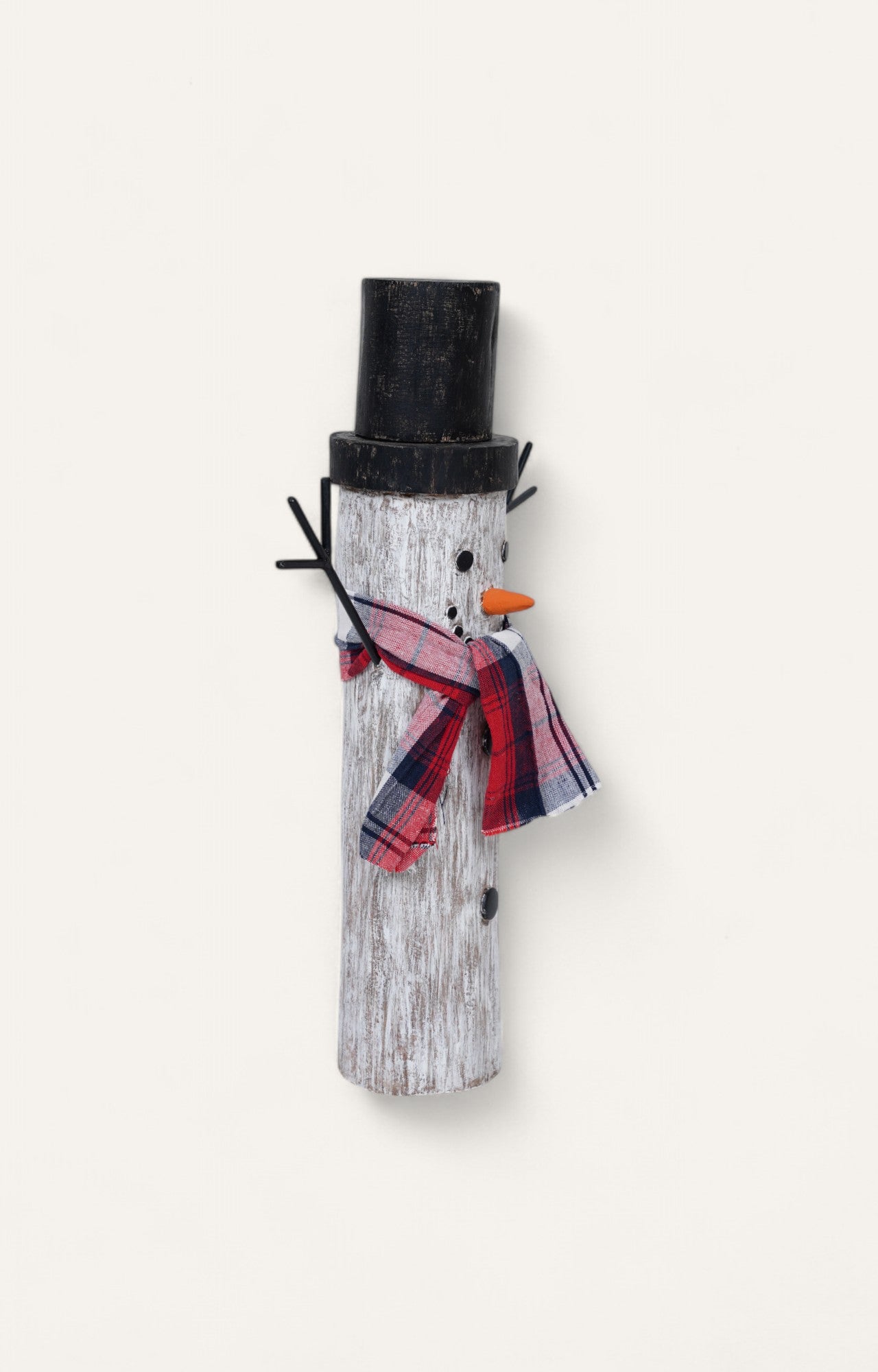 Jolly Log Snowman Decor