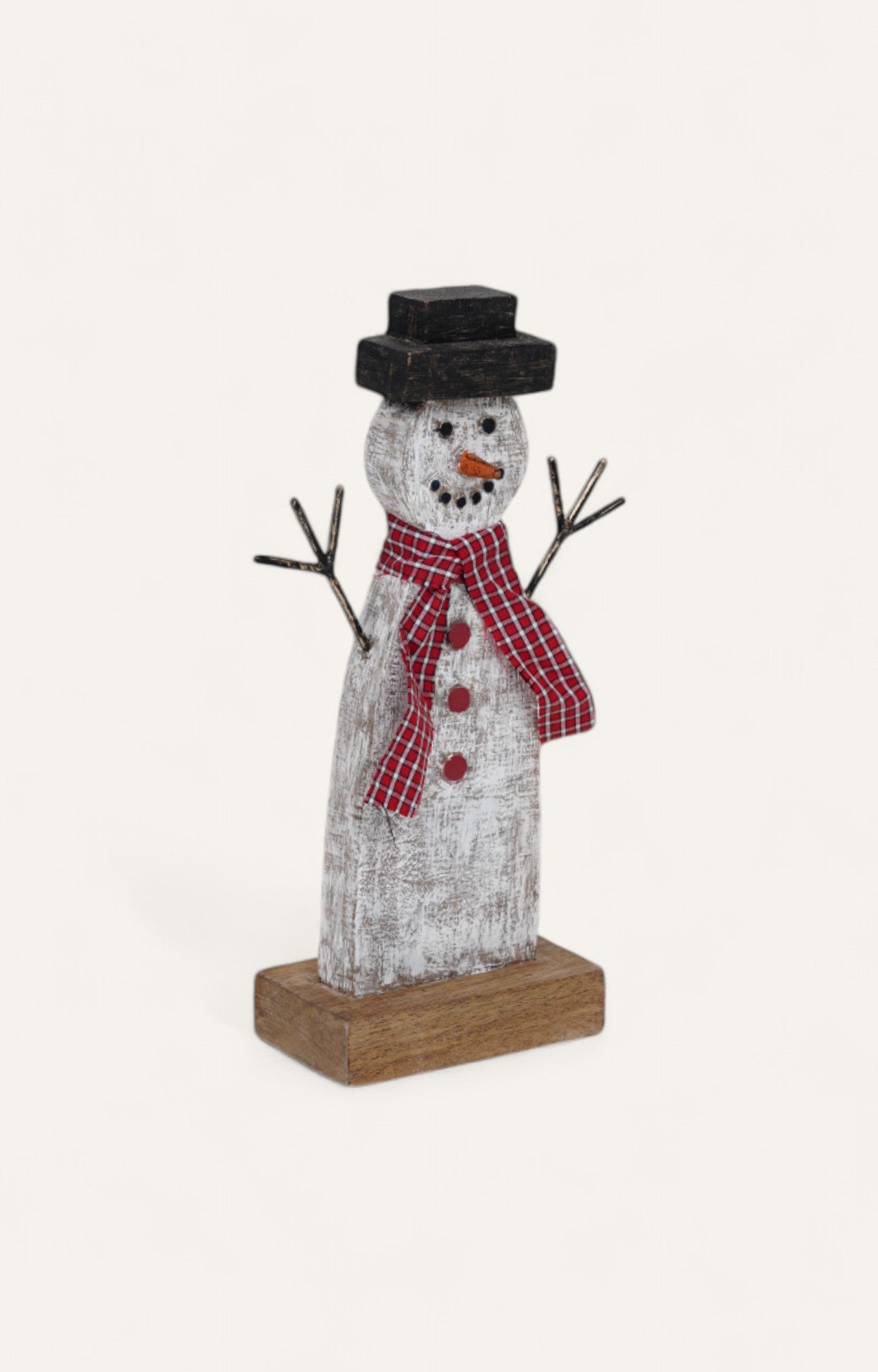 Chionios Wooden Snowman Christmas Decoration Pair