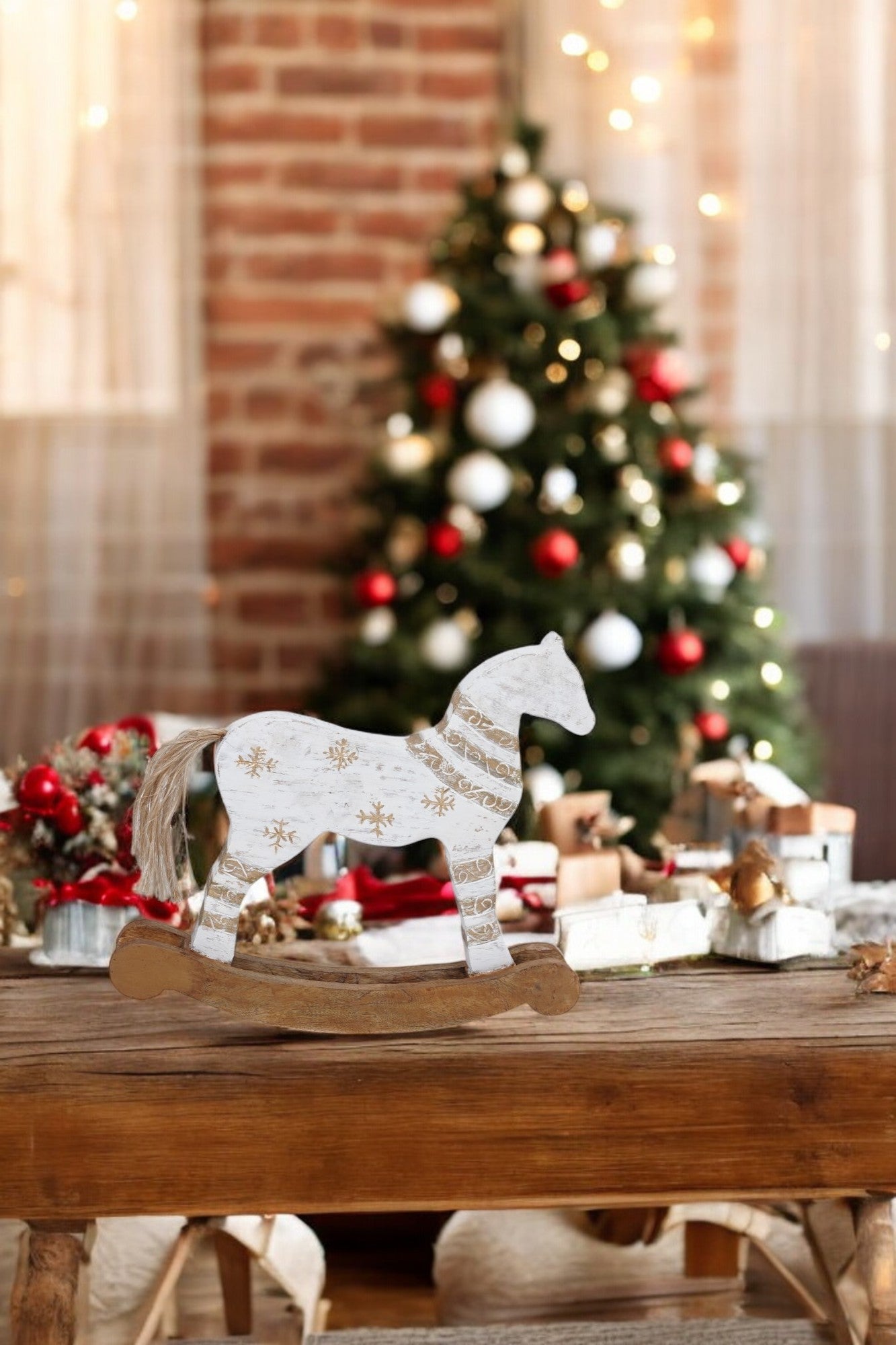 Snowy Steed Christmas Horse