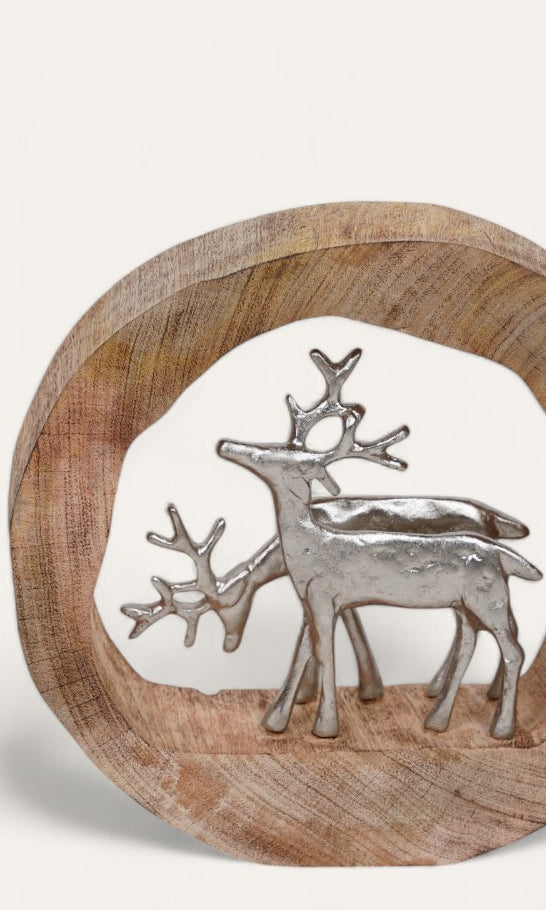 Reindeers In Wood