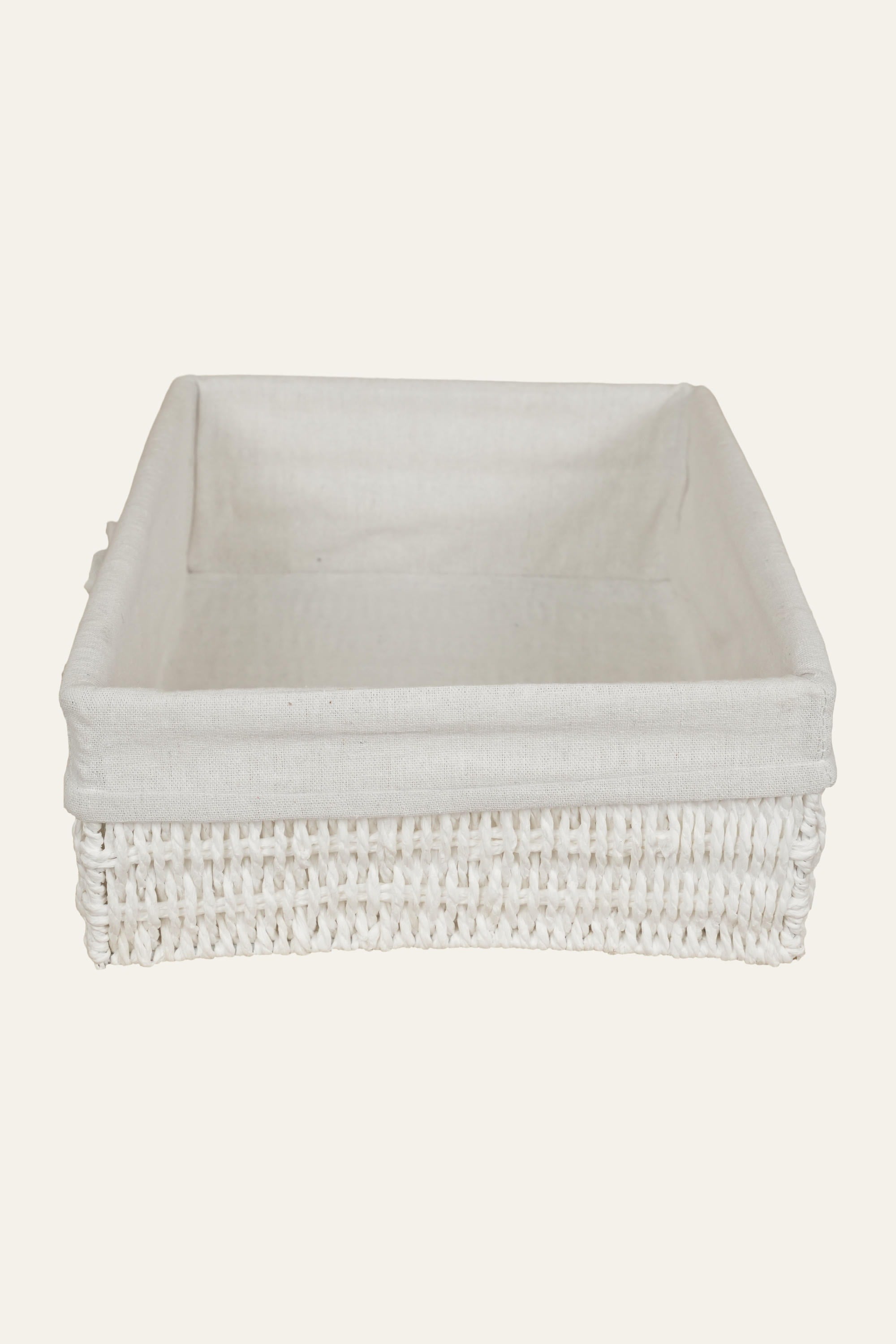 Storage Basket with Fabric Liner - Large