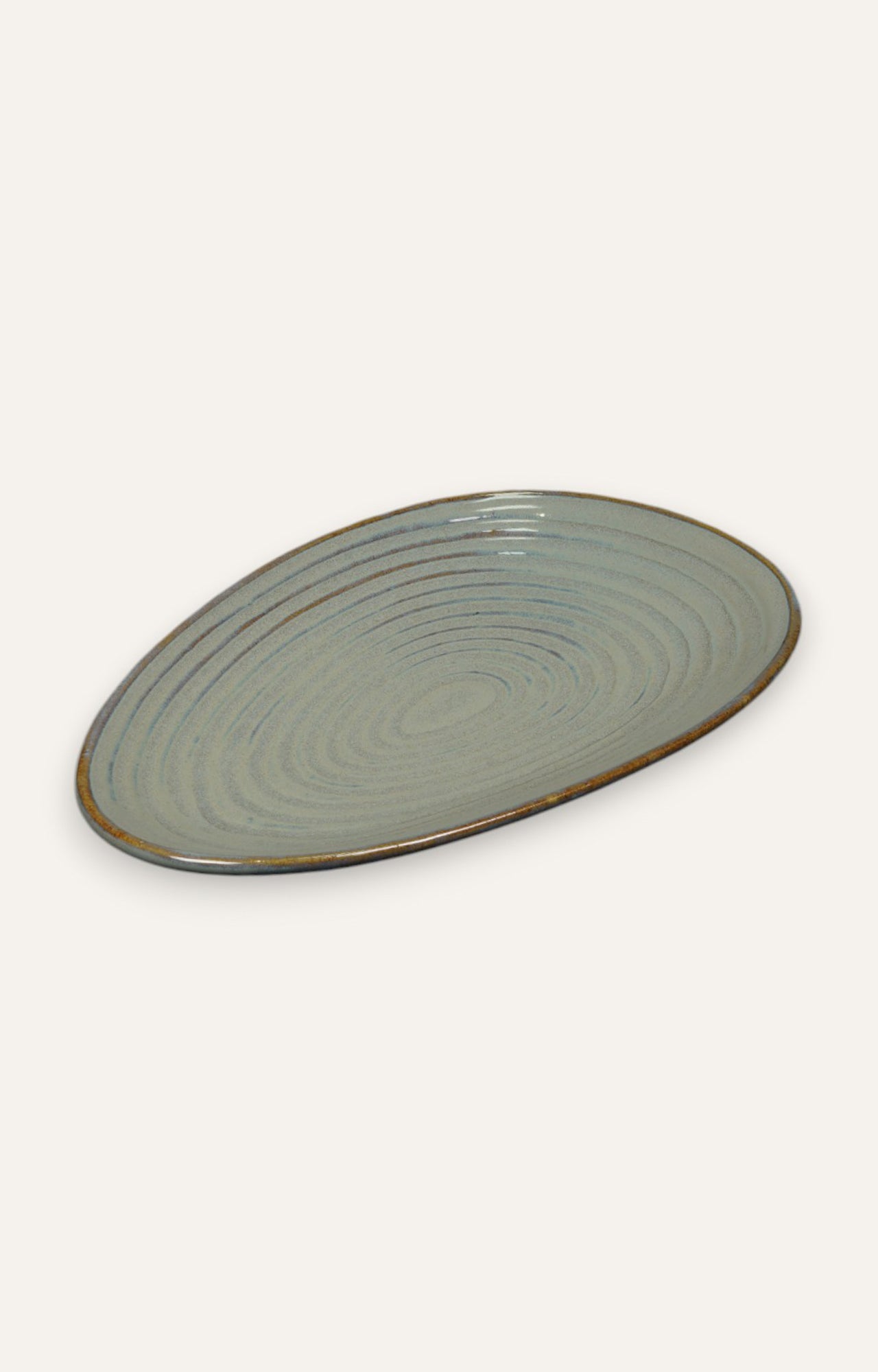 Large Egg-Shaped Platter