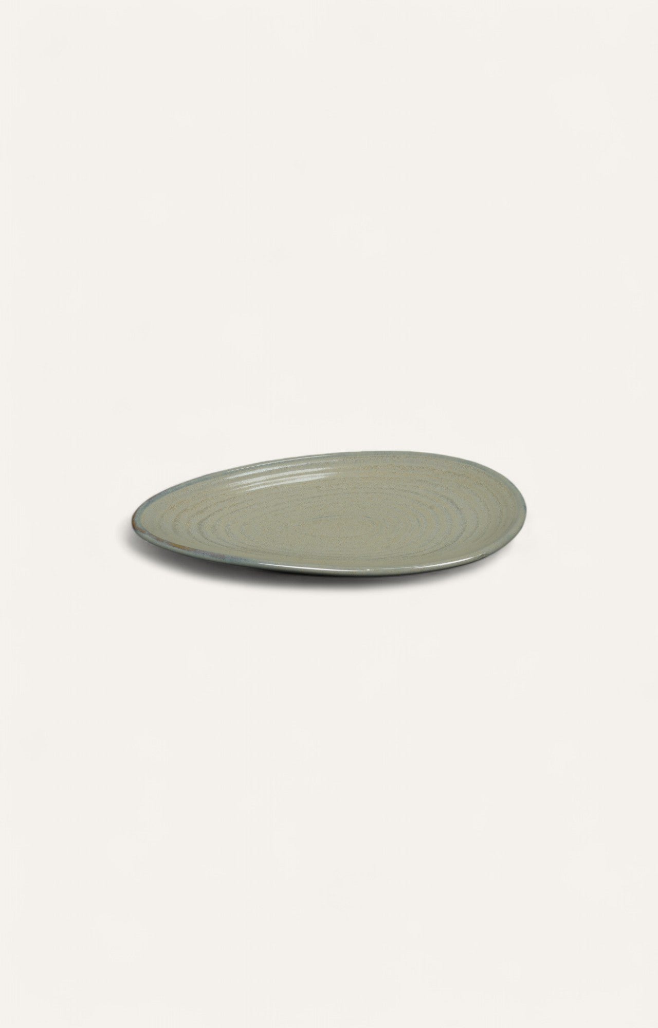 Small Egg-Shaped Ceramic Platter