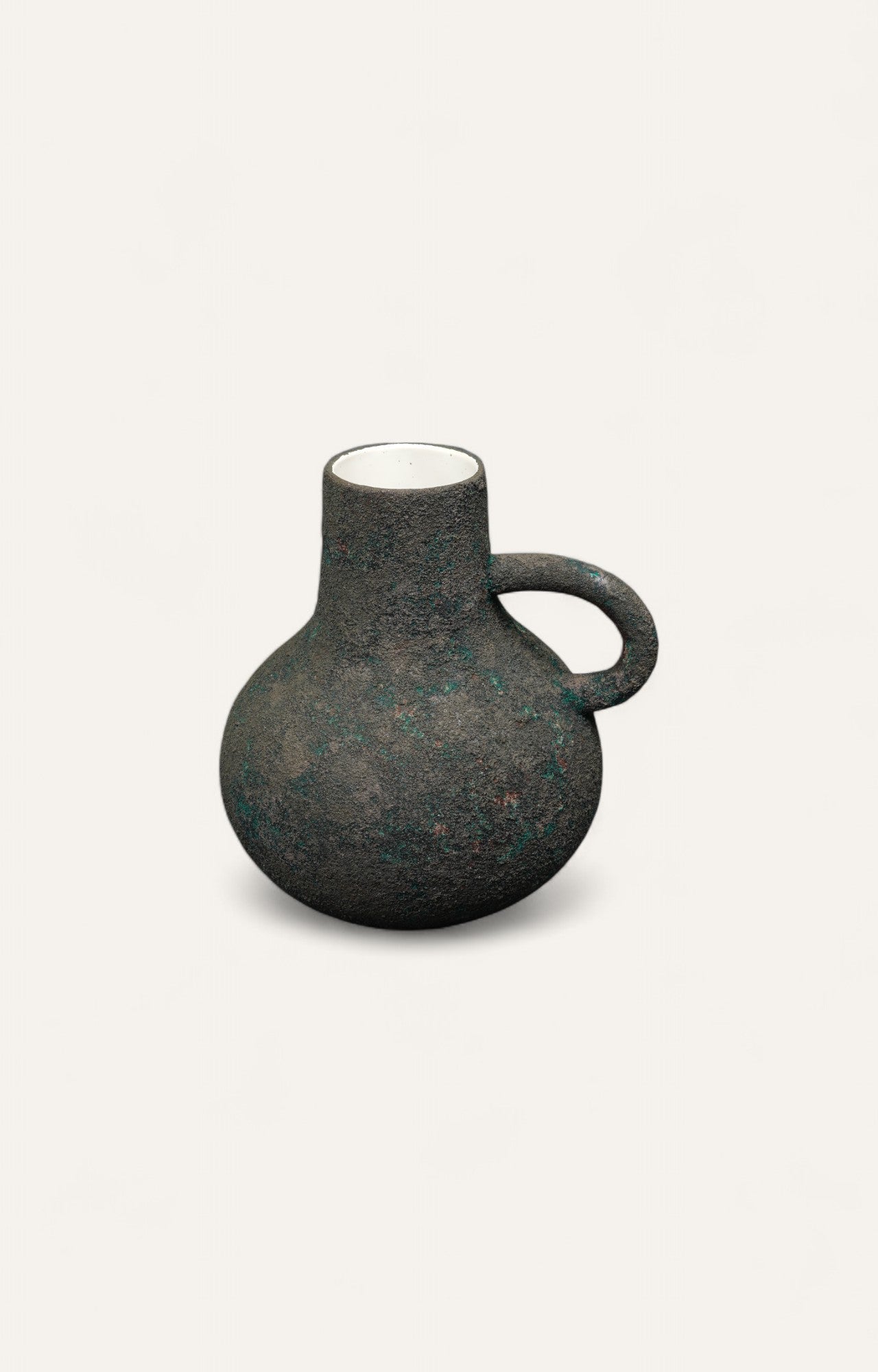 Distressed Patina Ceramic Jug