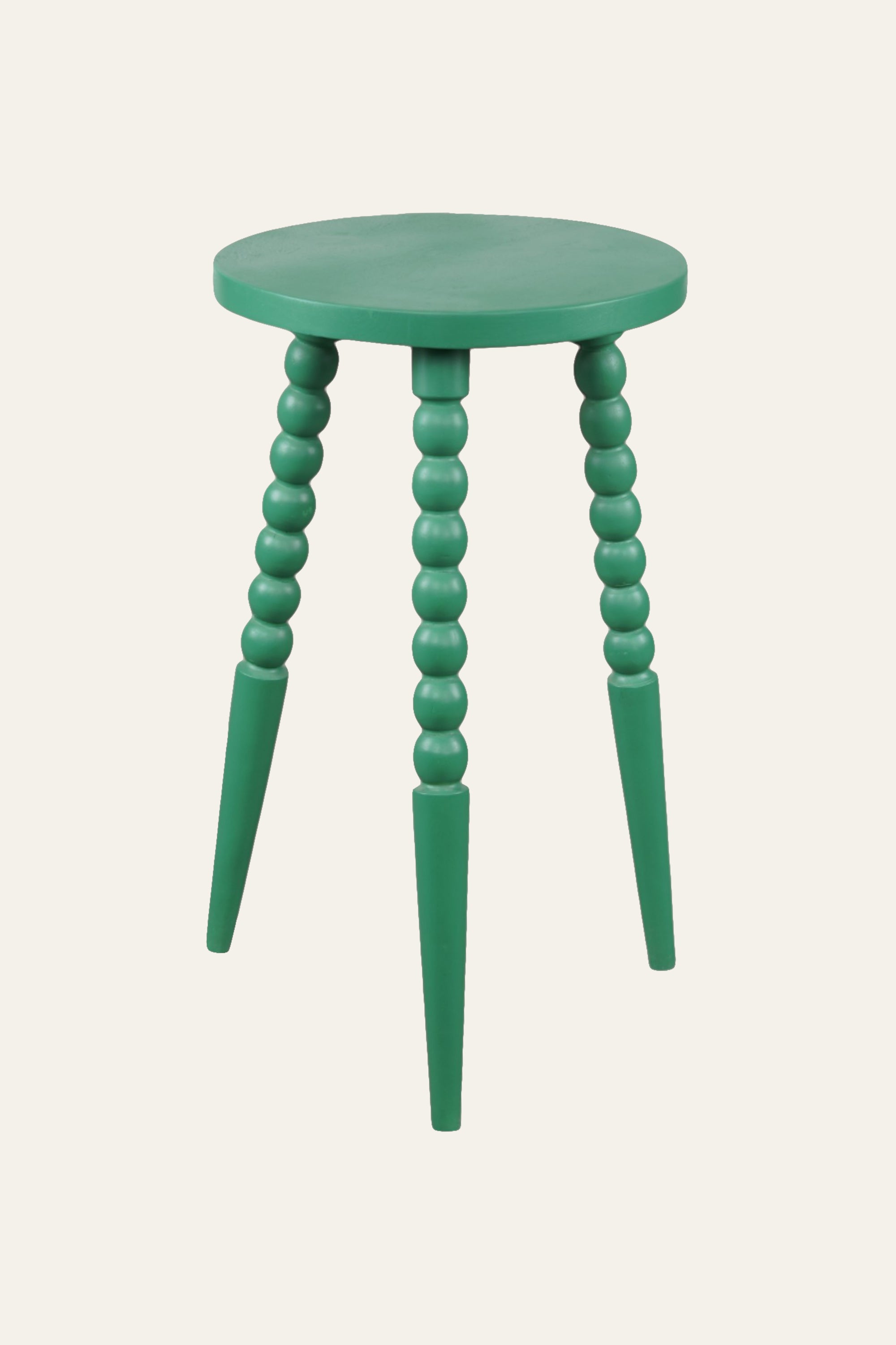 Green Bobbin Tripod Leg Side Table for Kids' Room