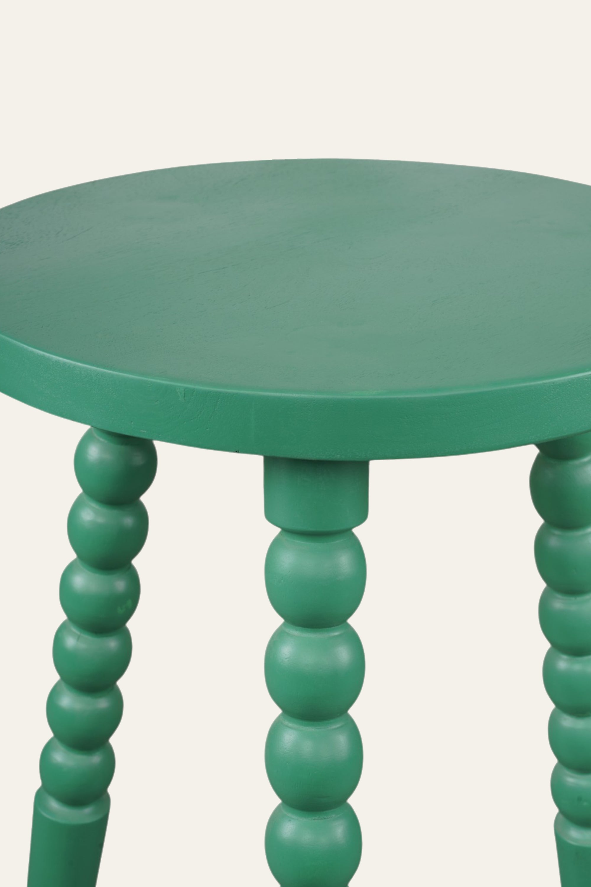 Green Bobbin Tripod Leg Side Table for Kids' Room