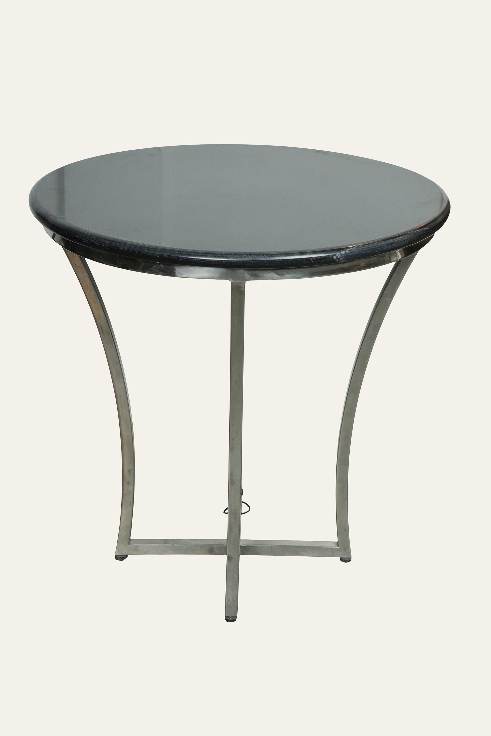 Black Round Marble Side Table