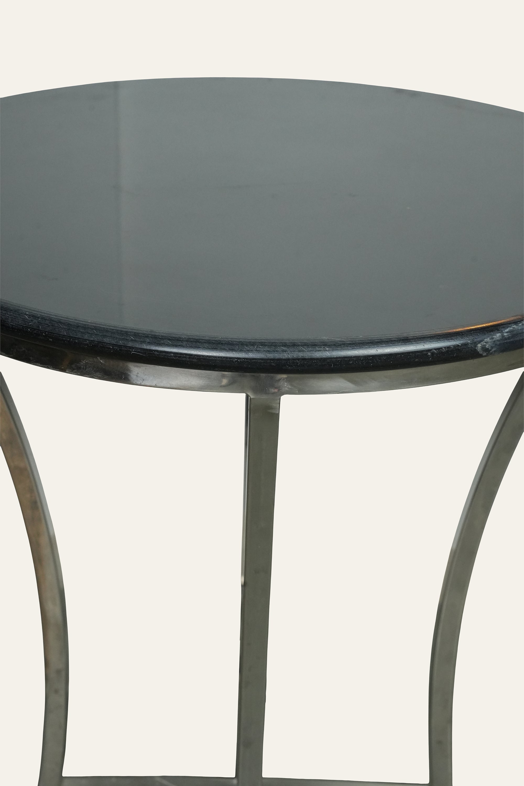 Black Round Marble Side Table