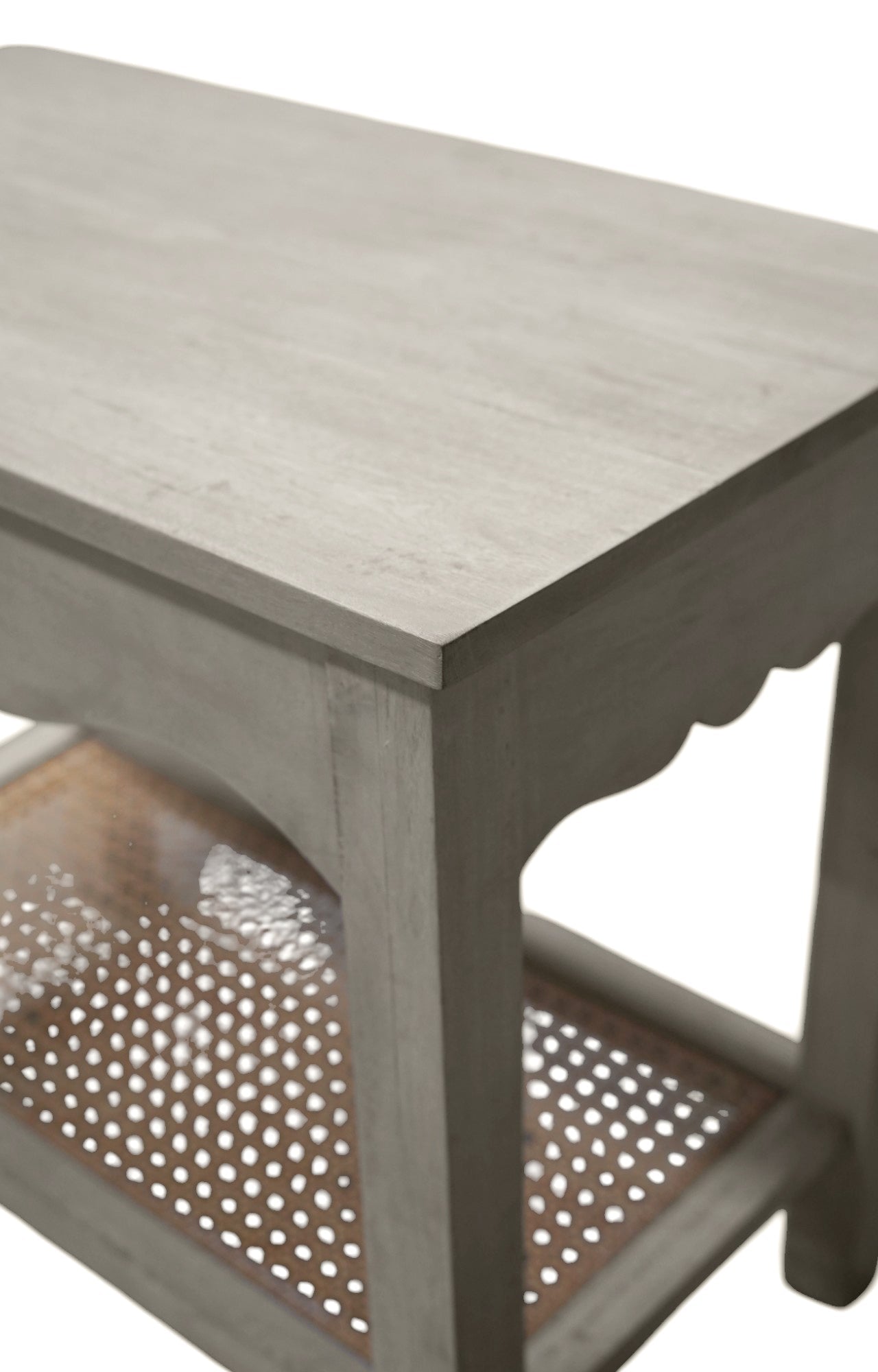 Gustavian Wood and Cane Side Table