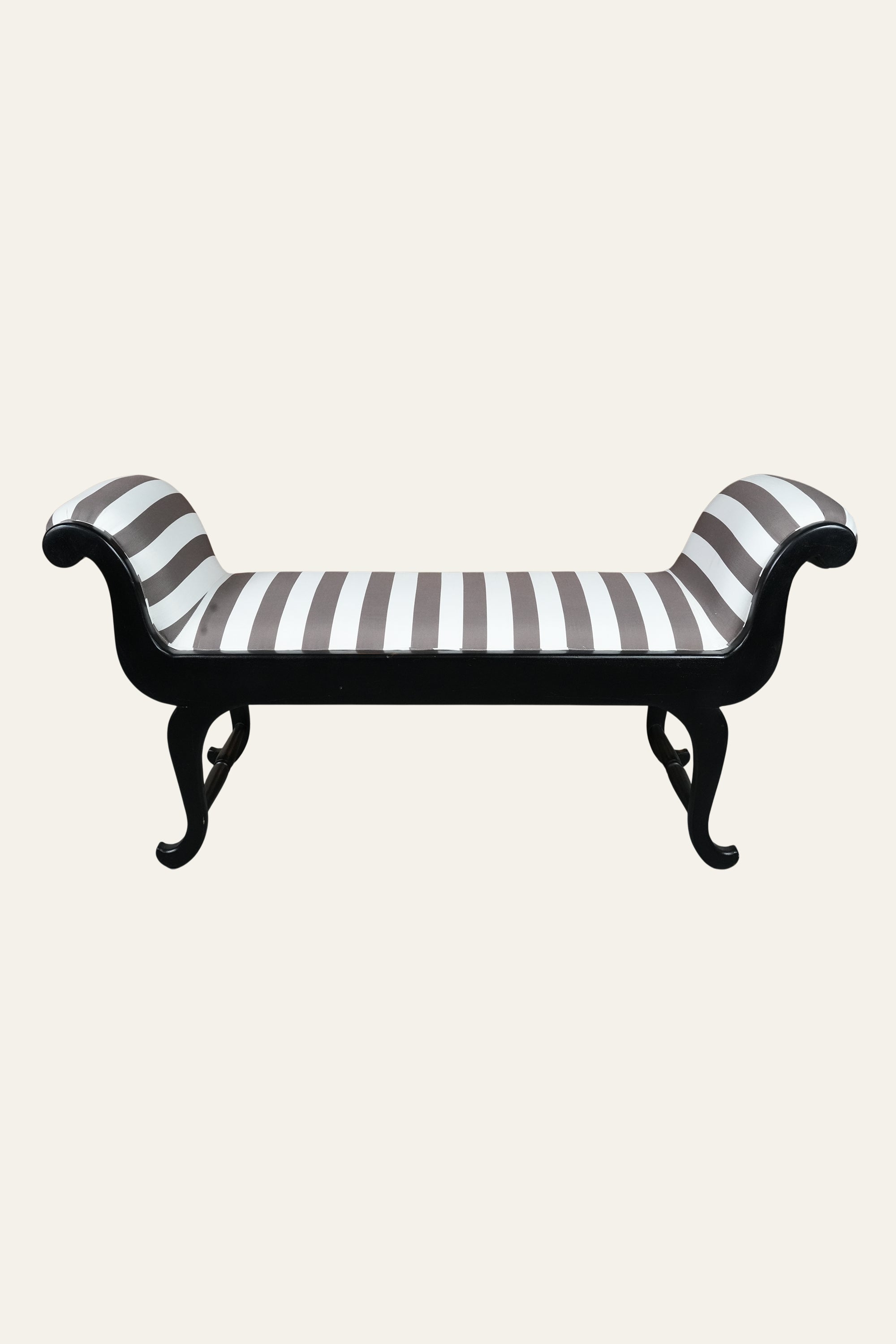 Striped Chaise Bench for Living Room