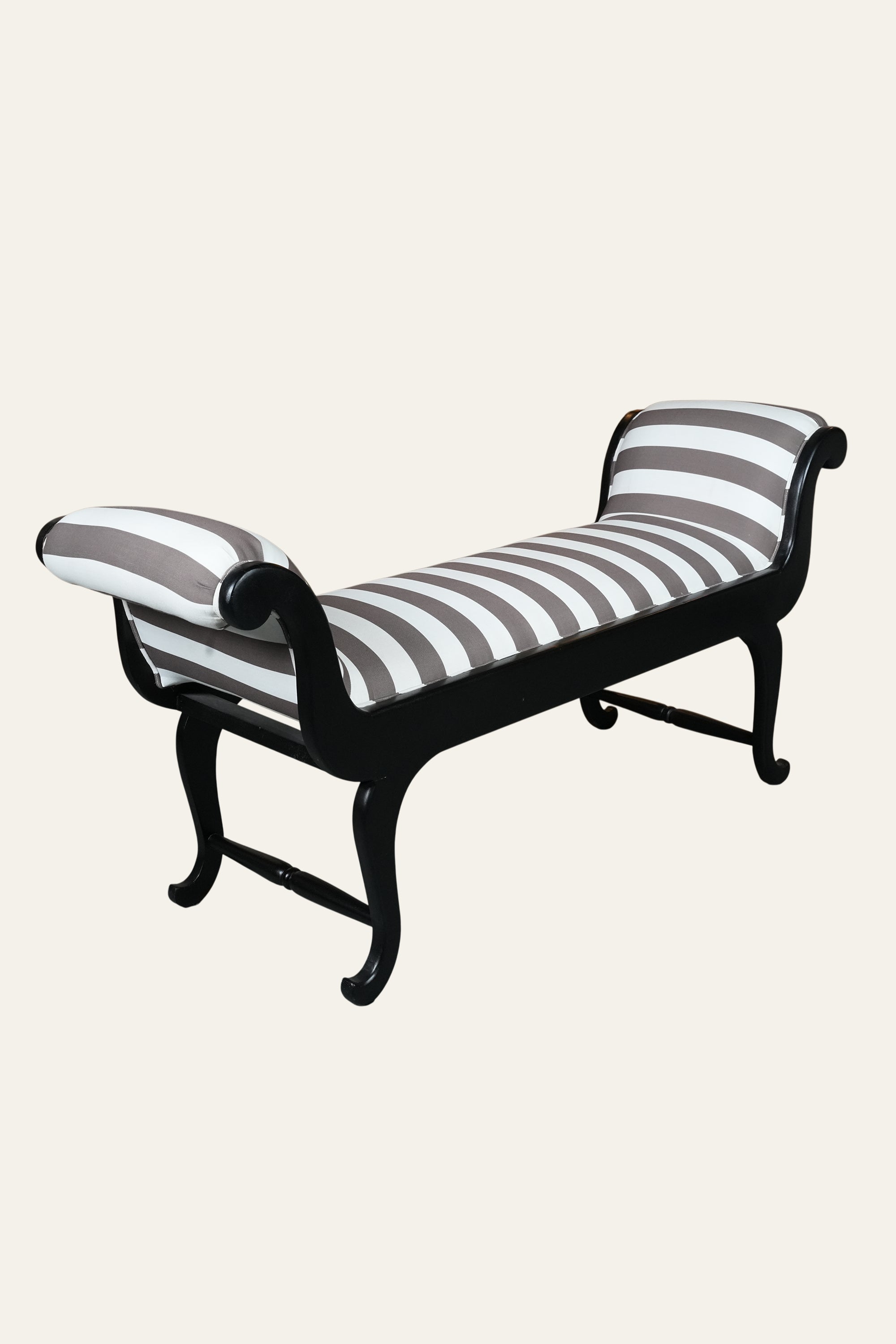 Striped Chaise Bench for Living Room