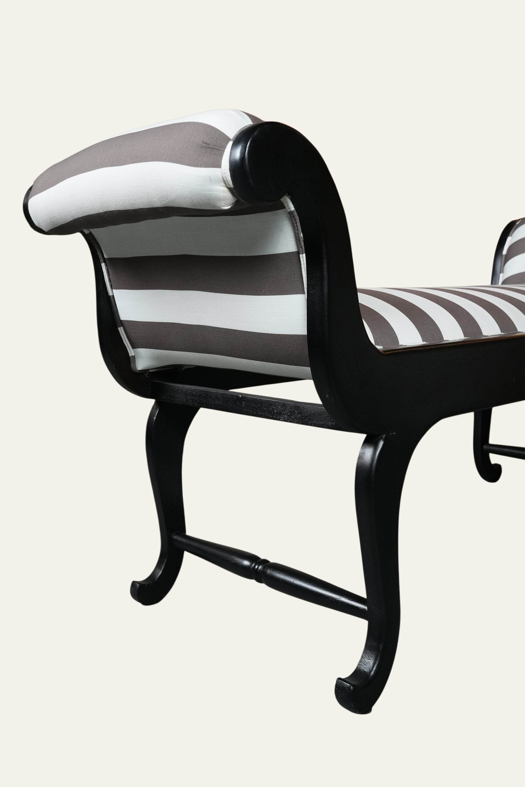 Striped Chaise Bench for Living Room