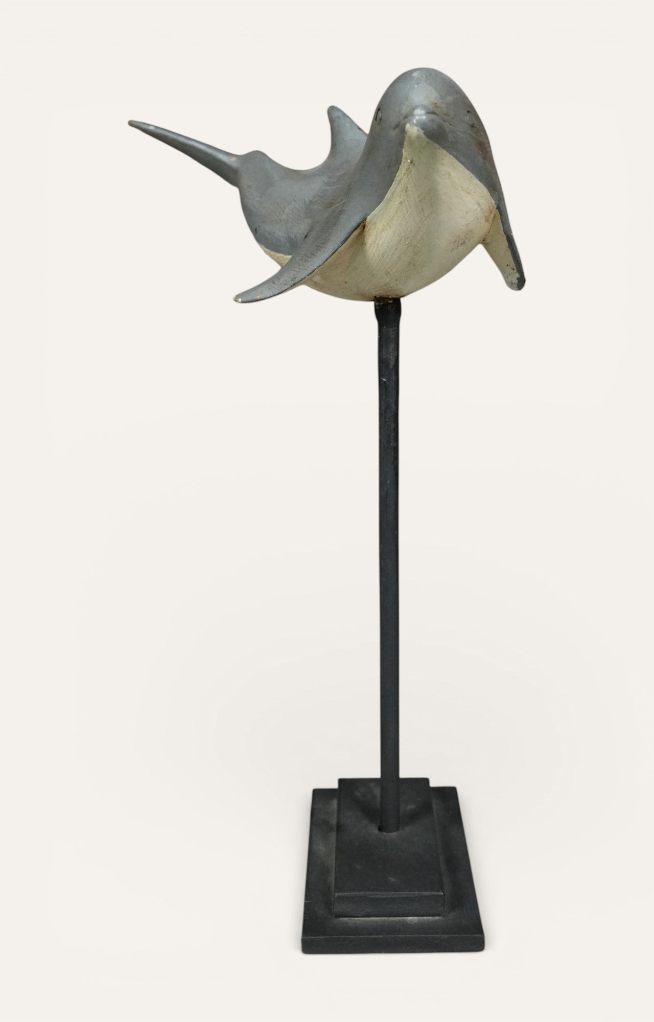 Flying Dolphin Metal Sculpture