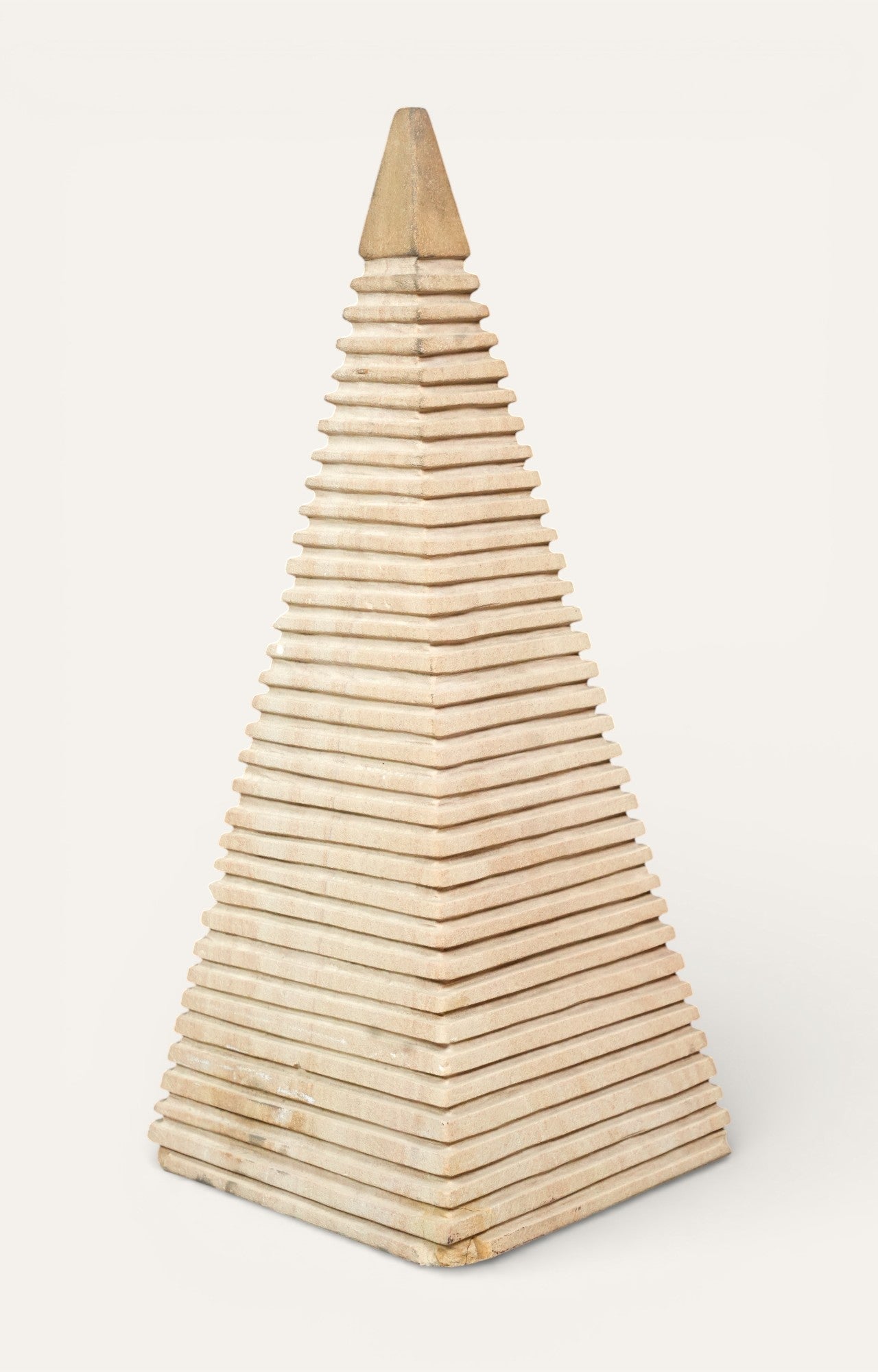 Layered Pyramid Stone Sculpture