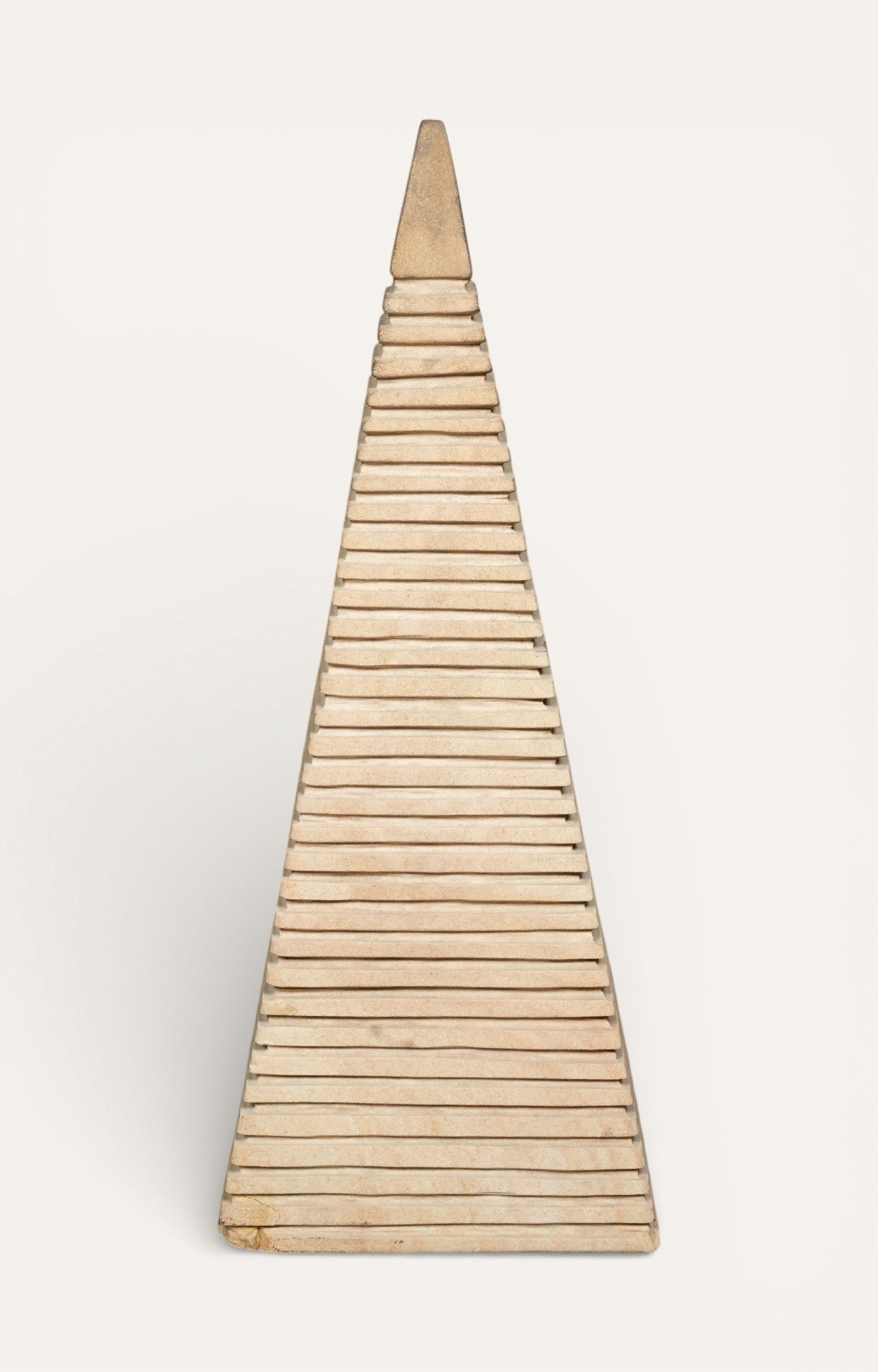 Layered Pyramid Stone Sculpture