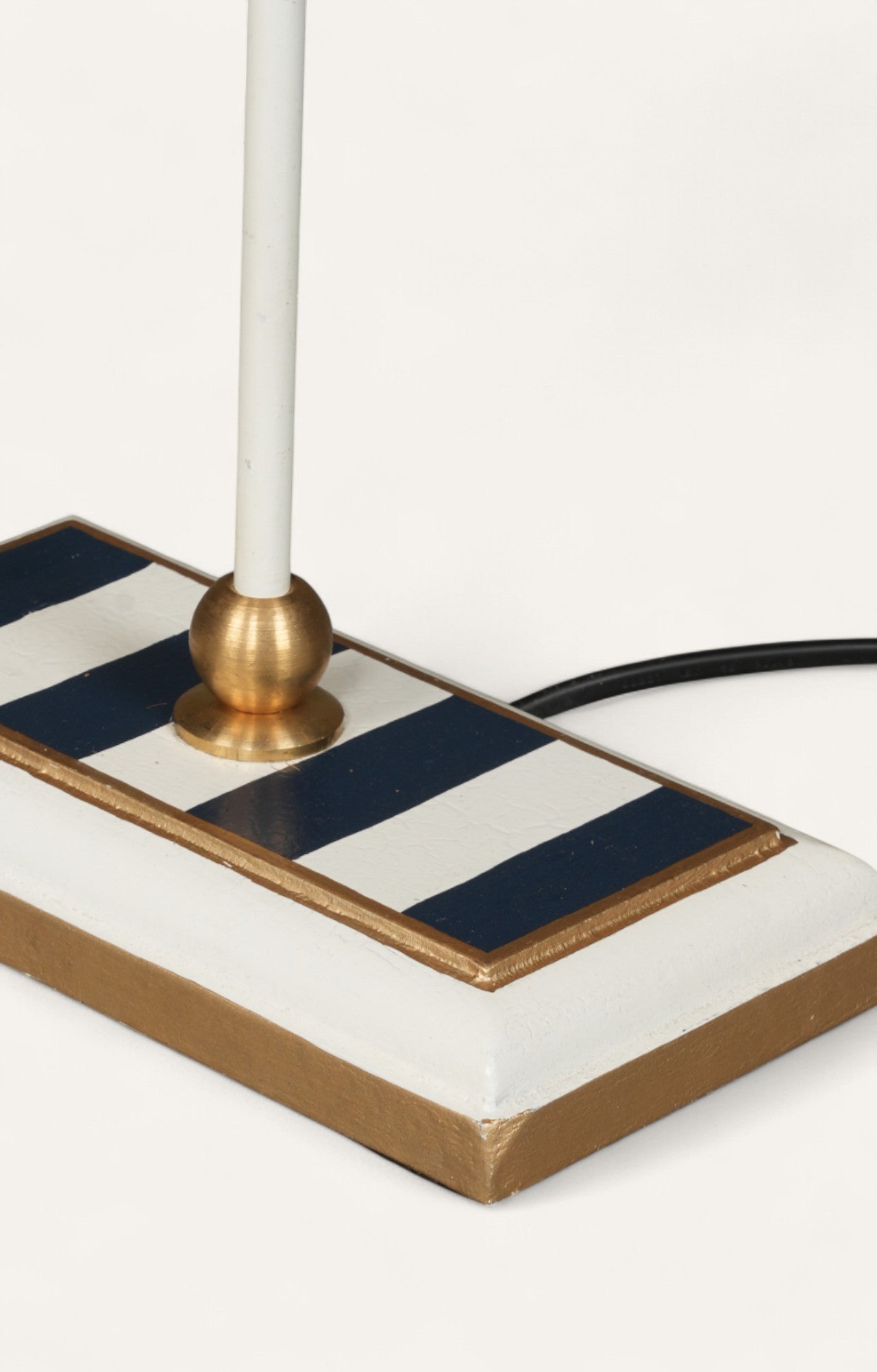 Navy and White Striped Table Lamp
