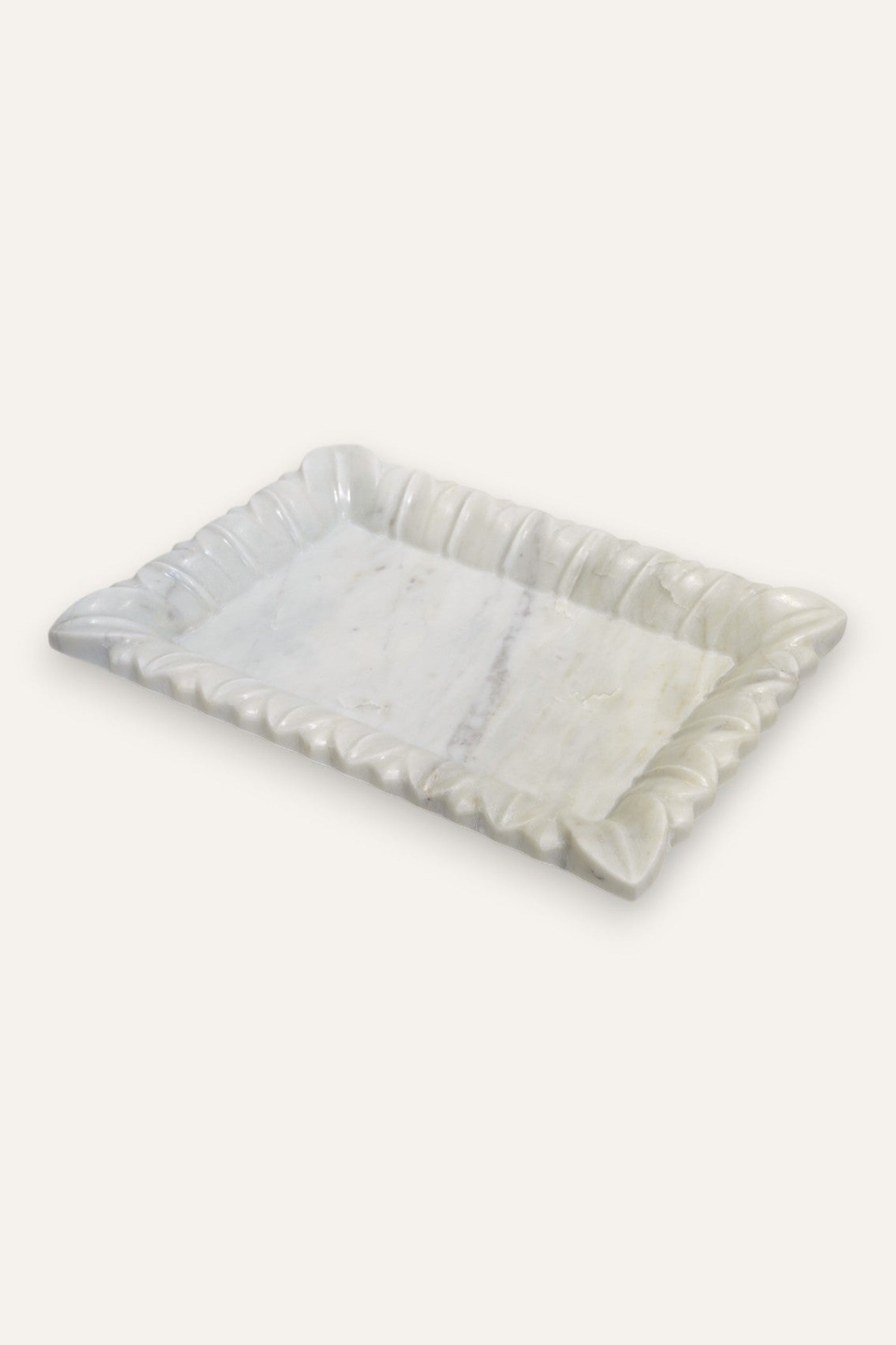 White Marble Rectangle Tray