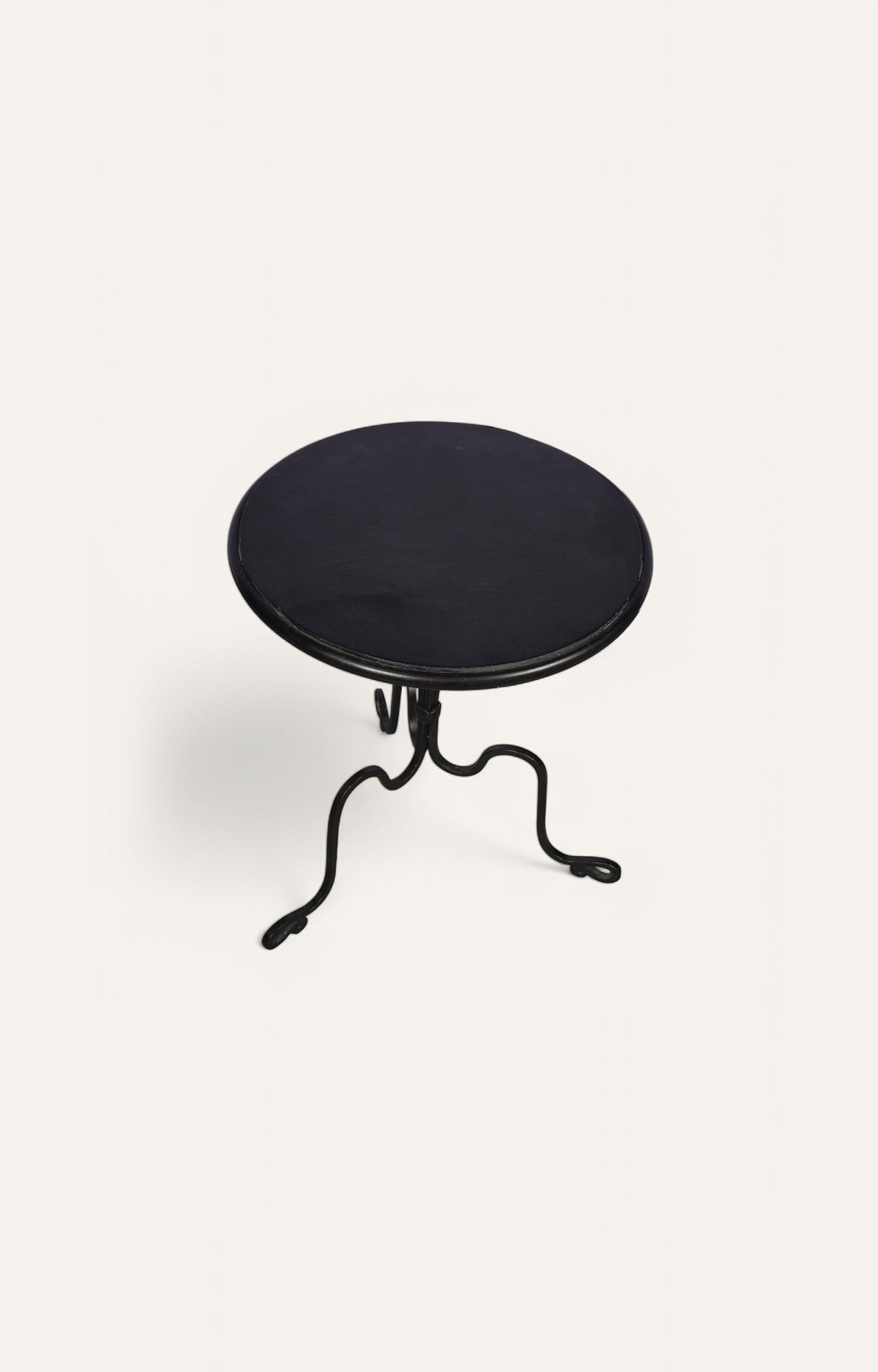 Metal Side Table with Curved Base