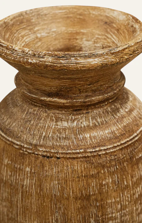 Artisanal Rustic Mango Wood Matka Set