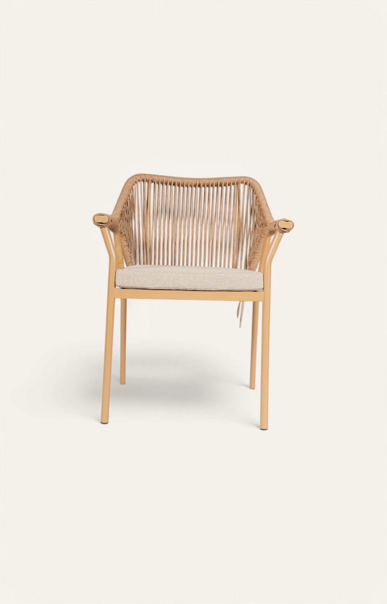 Breeze Metal with Nylon Ropes Backrest Outdoor Armchair