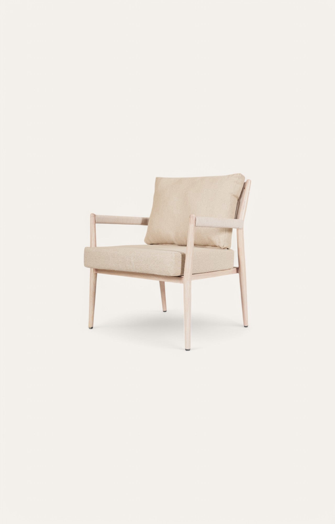Rustic Metal Outdoor Armchair with Nylon Ropes