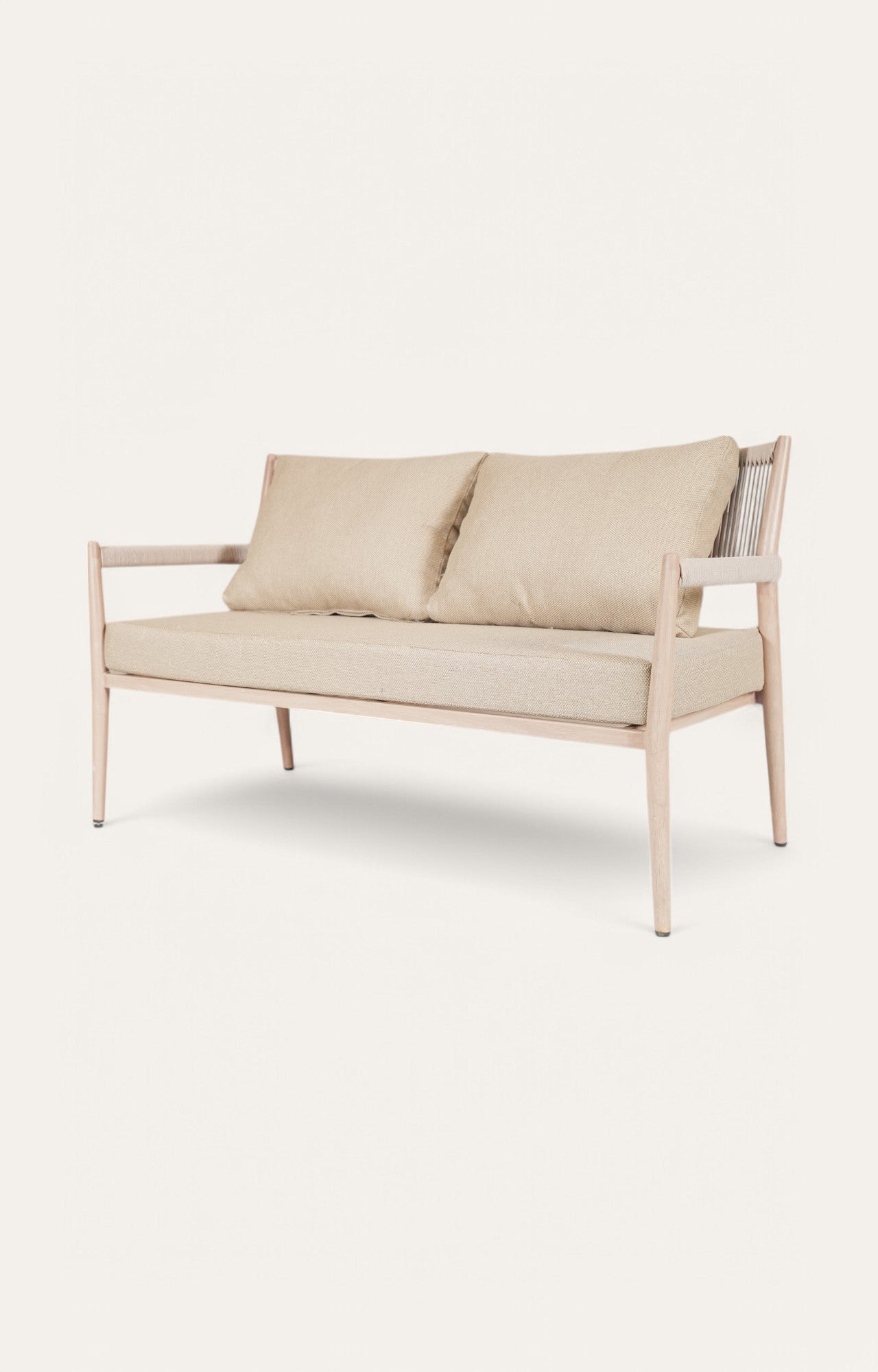 Rustic Metal with Nylon Rope 2 Seater Outdoor Sofa