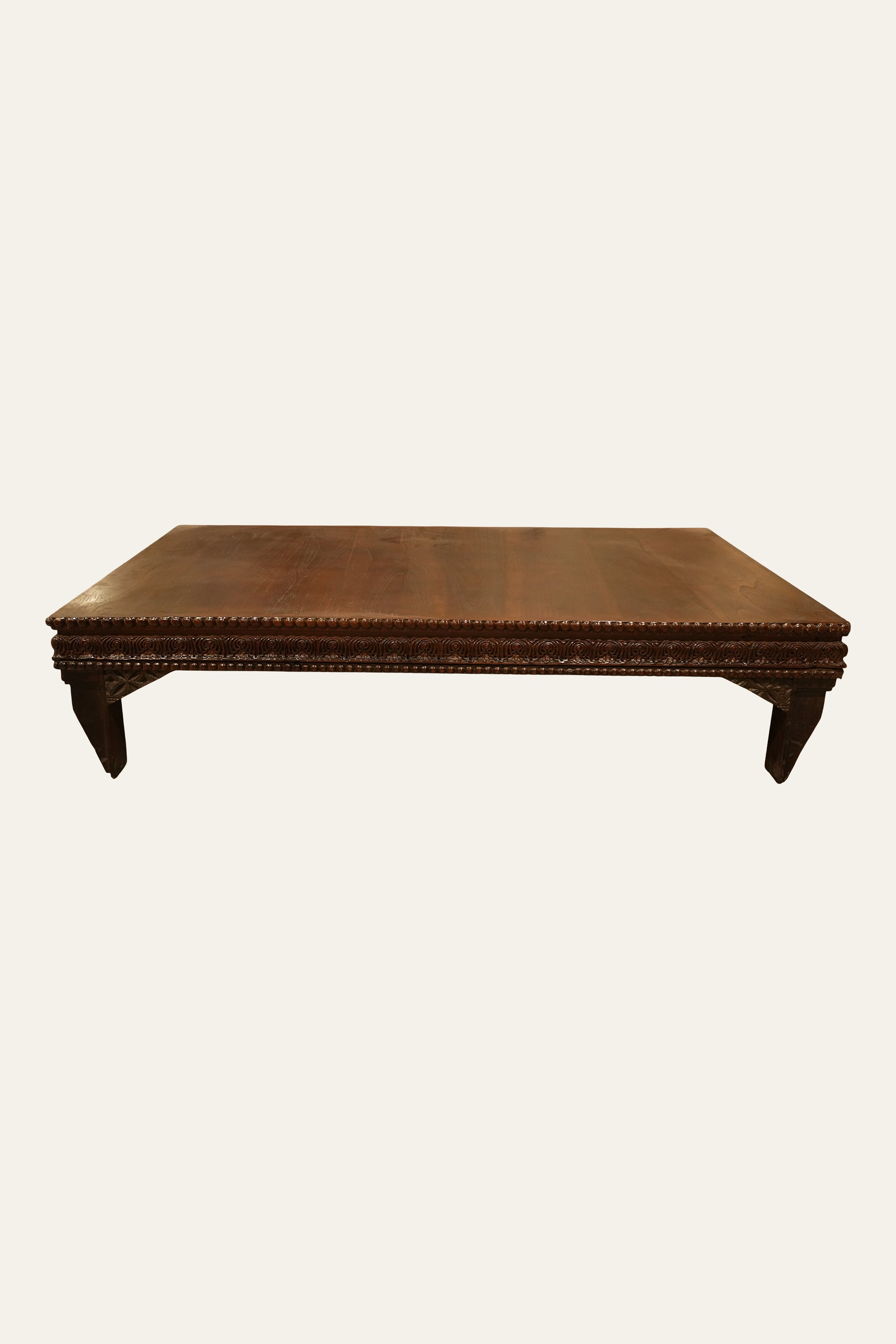 Indian Low Profile Wooden Coffee Table for Living Room