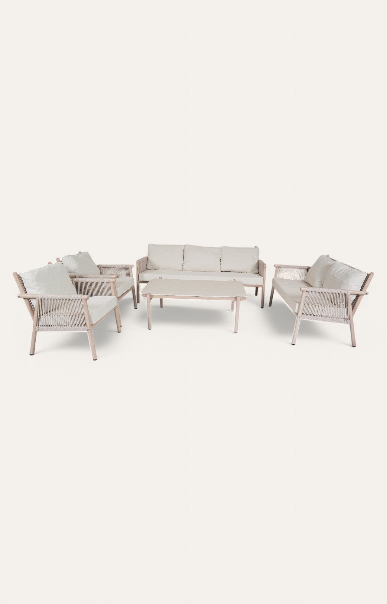Tranquil Metal with Nylon Ropes 3 Seater Outdoor Sofa
