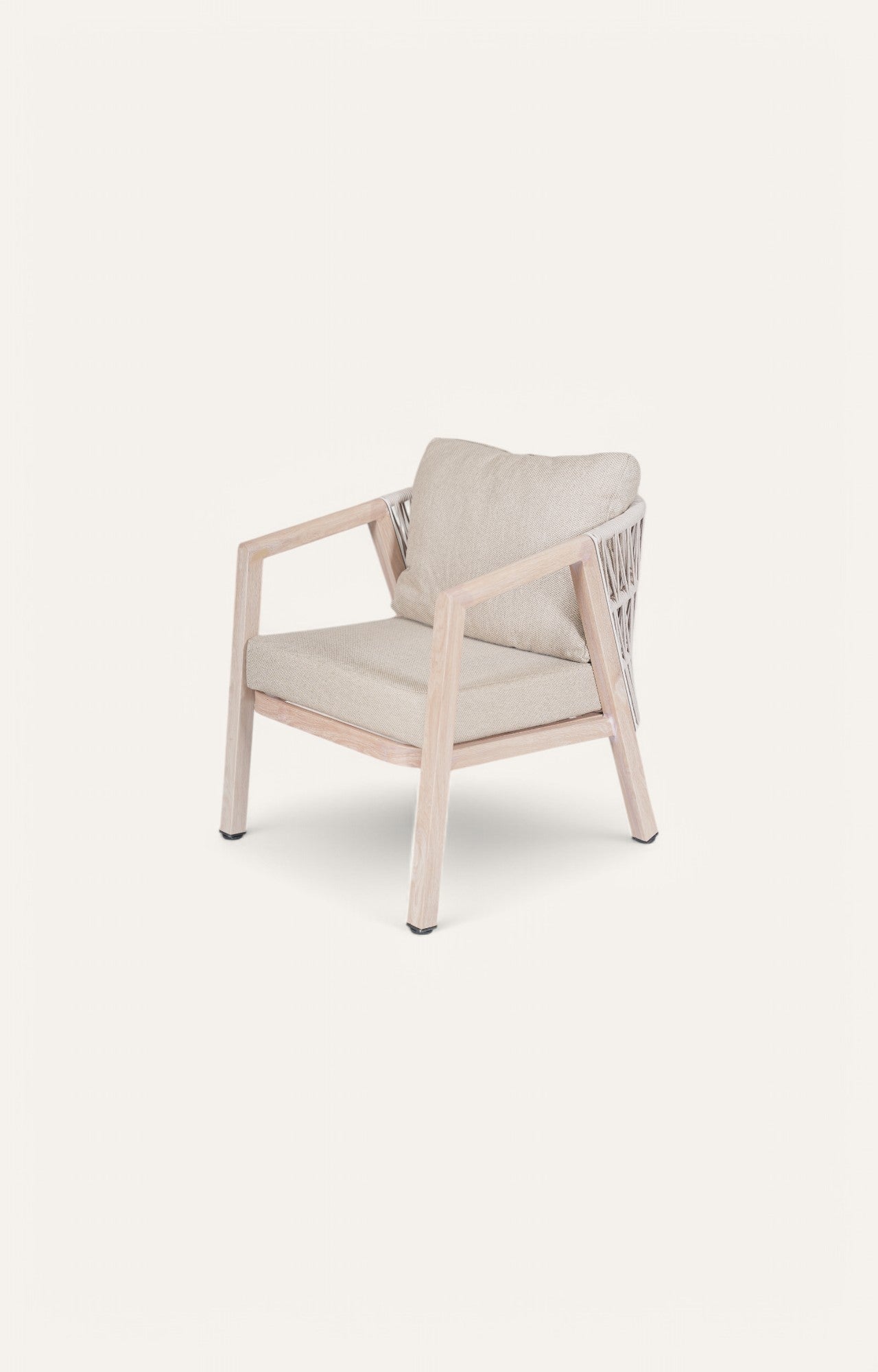 Bliss One Seater Outdoor Metal Armchair with Braided Nylon Ropes