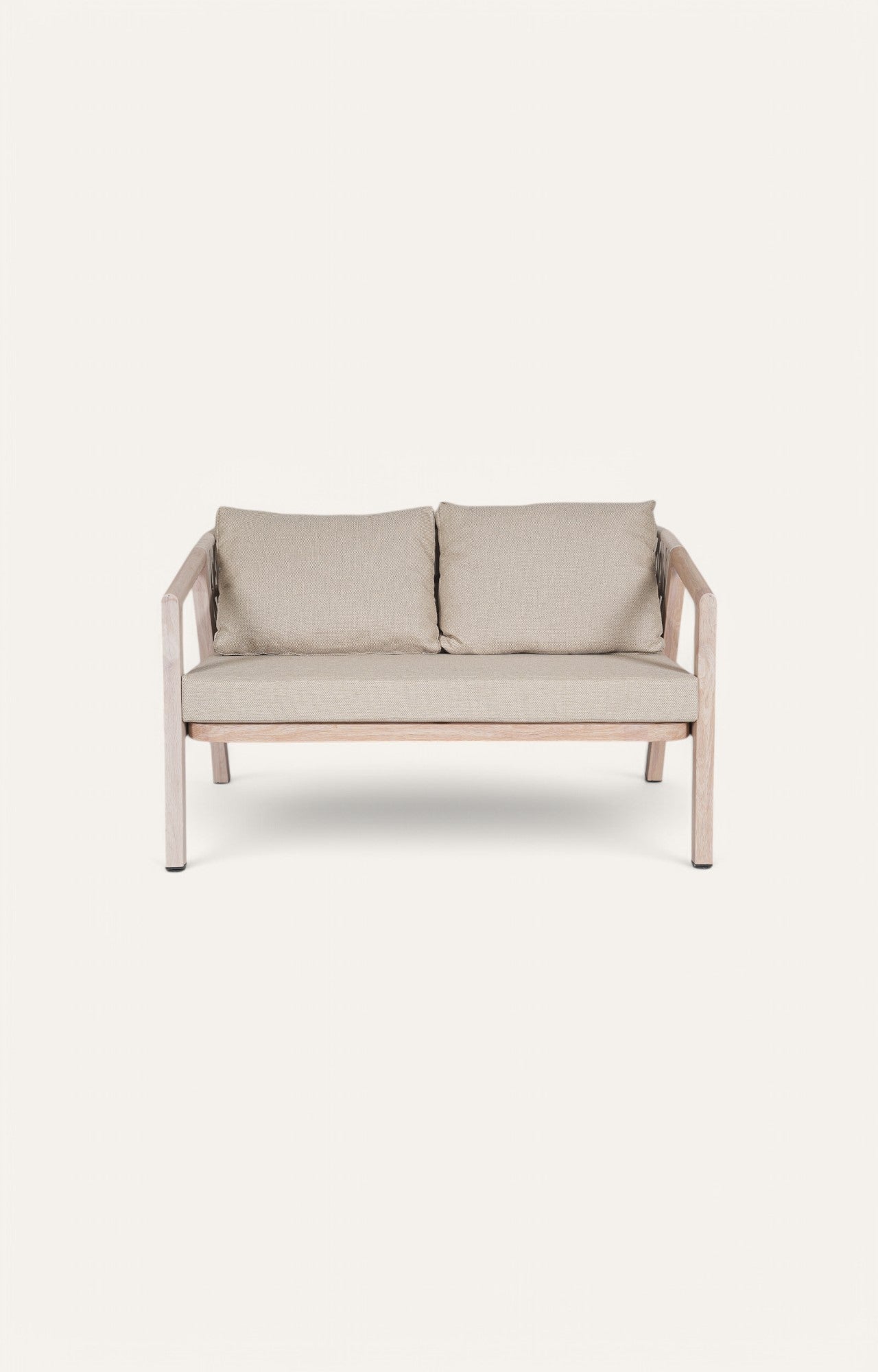 Bliss 2-Seater Outdoor Metal Armchair with Braided Nylon Ropes