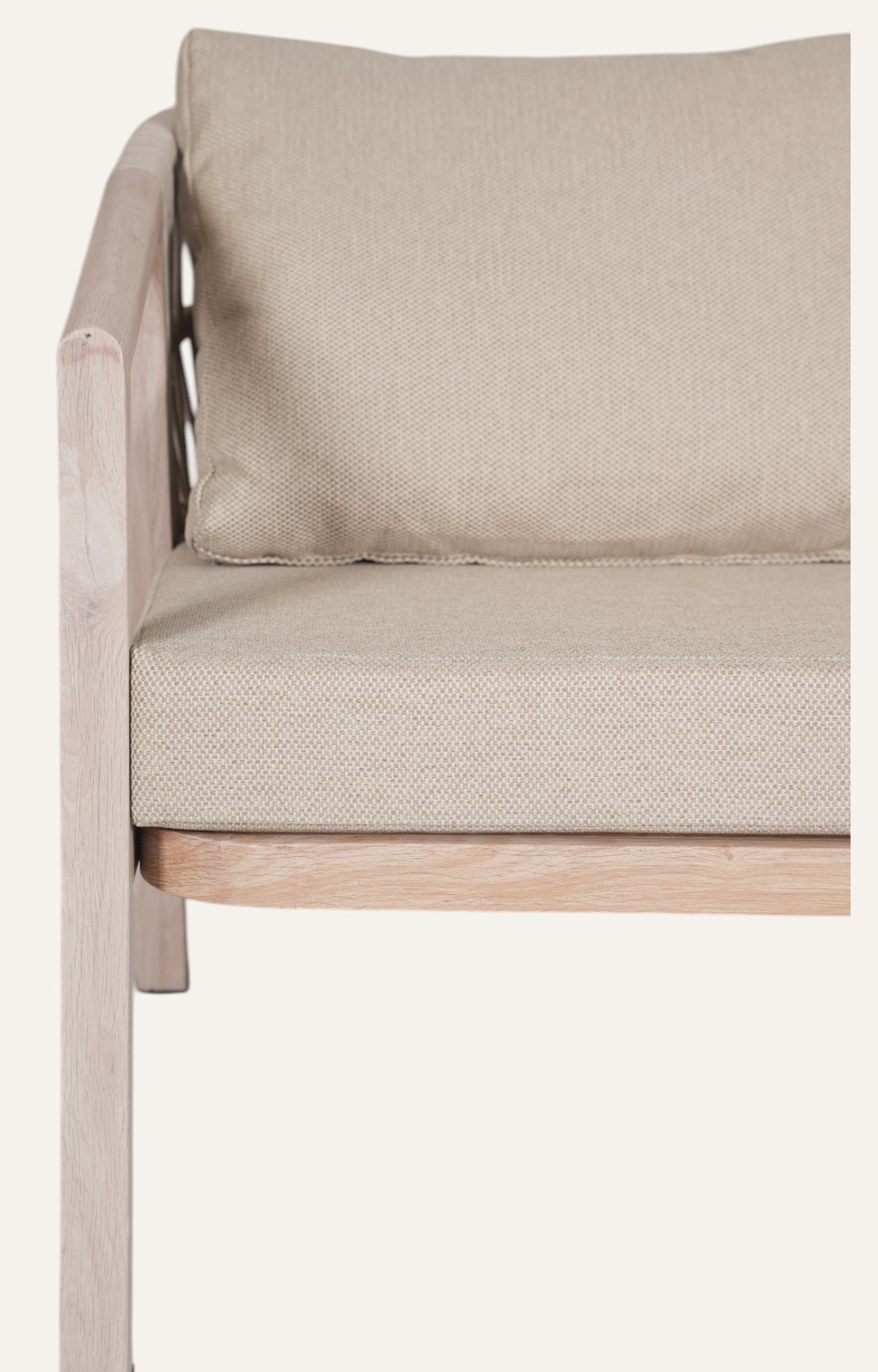 Bliss 2-Seater Outdoor Metal Armchair with Braided Nylon Ropes