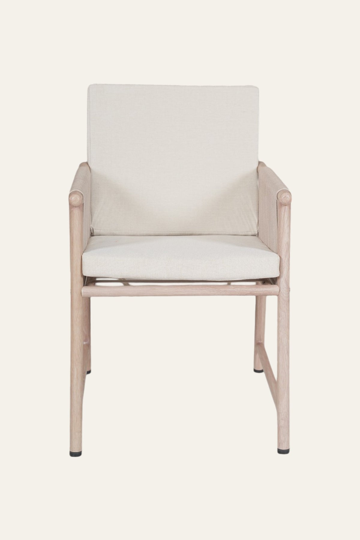 One-Seater Metal Outdoor Armchair with Nylon Ropes