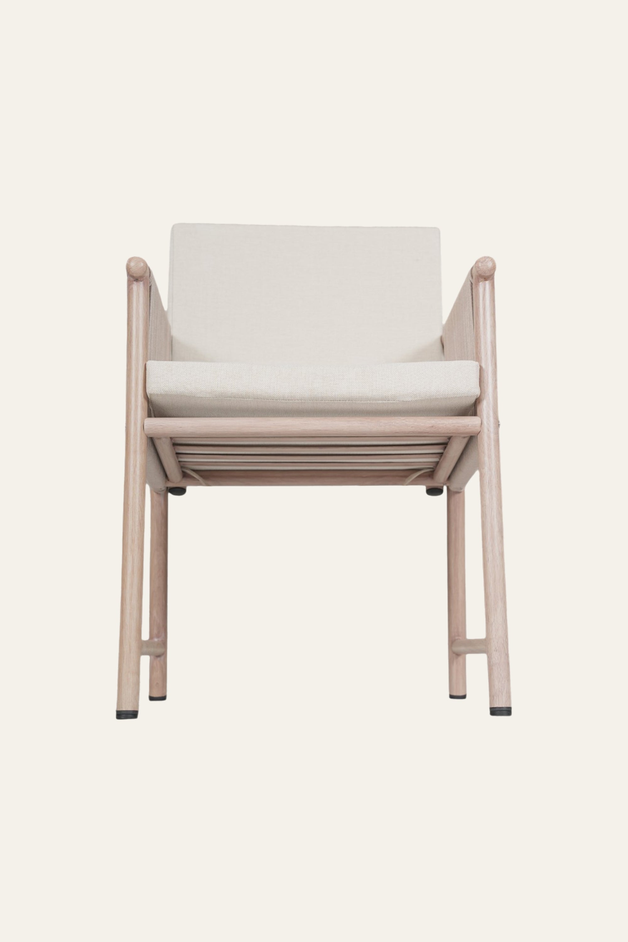 One-Seater Metal Outdoor Armchair with Nylon Ropes