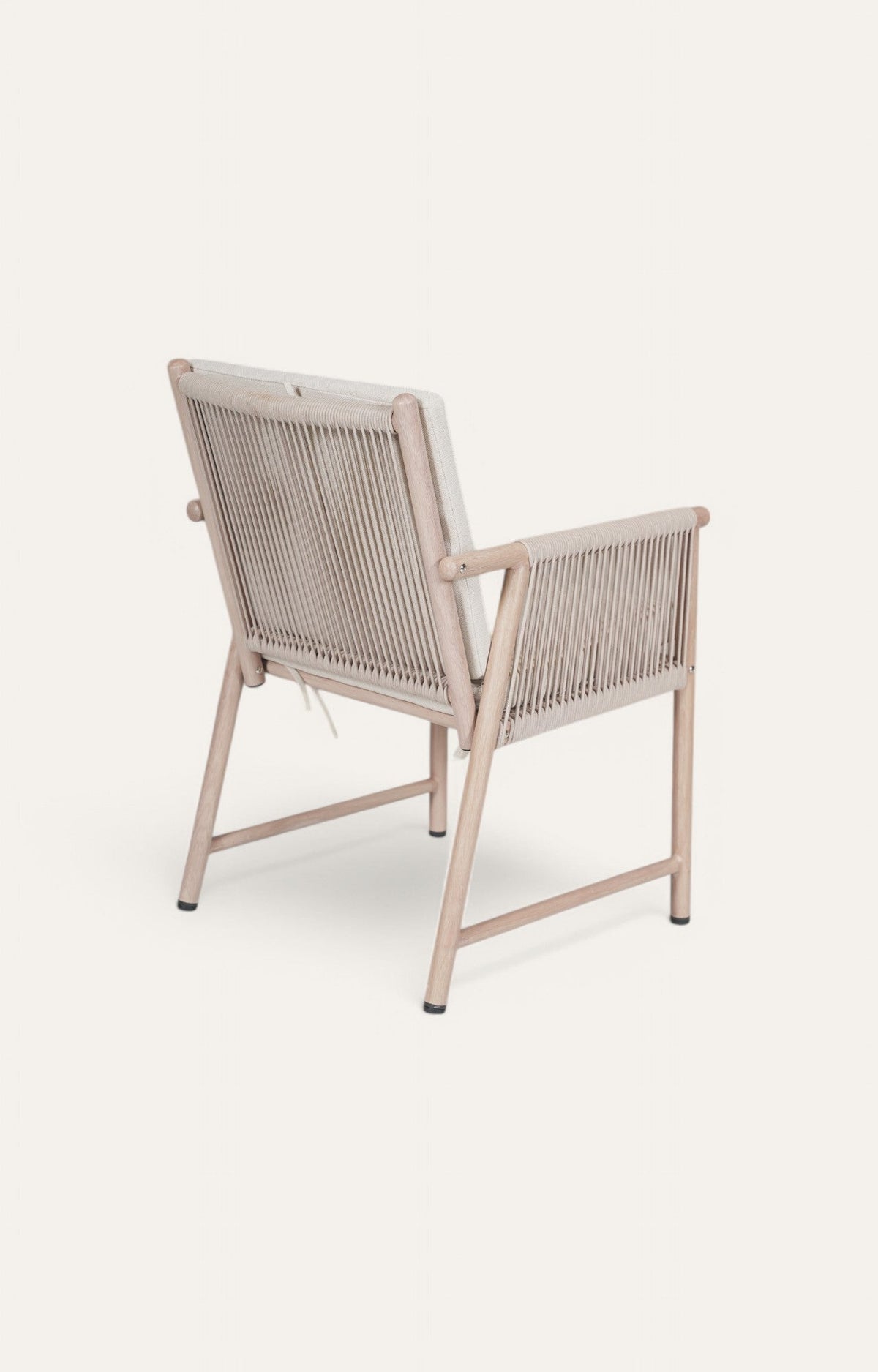 One-Seater Metal Outdoor Armchair with Nylon Ropes