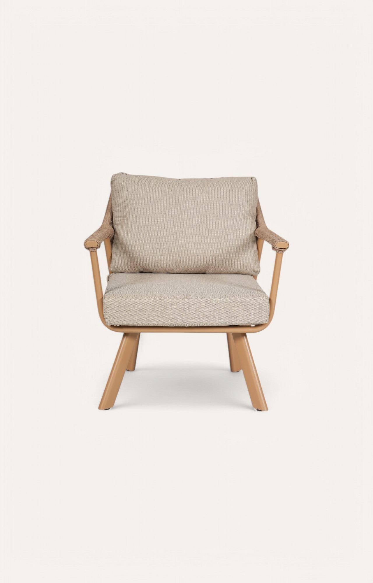 Savannah Brown Metal Outdoor Armchair