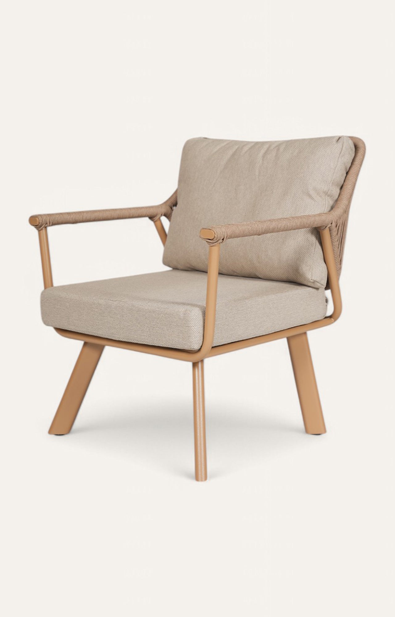 Savannah Brown Metal Outdoor Armchair