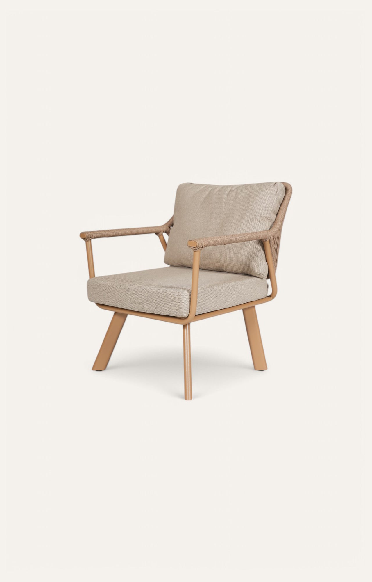 Savannah Brown Metal Outdoor Armchair