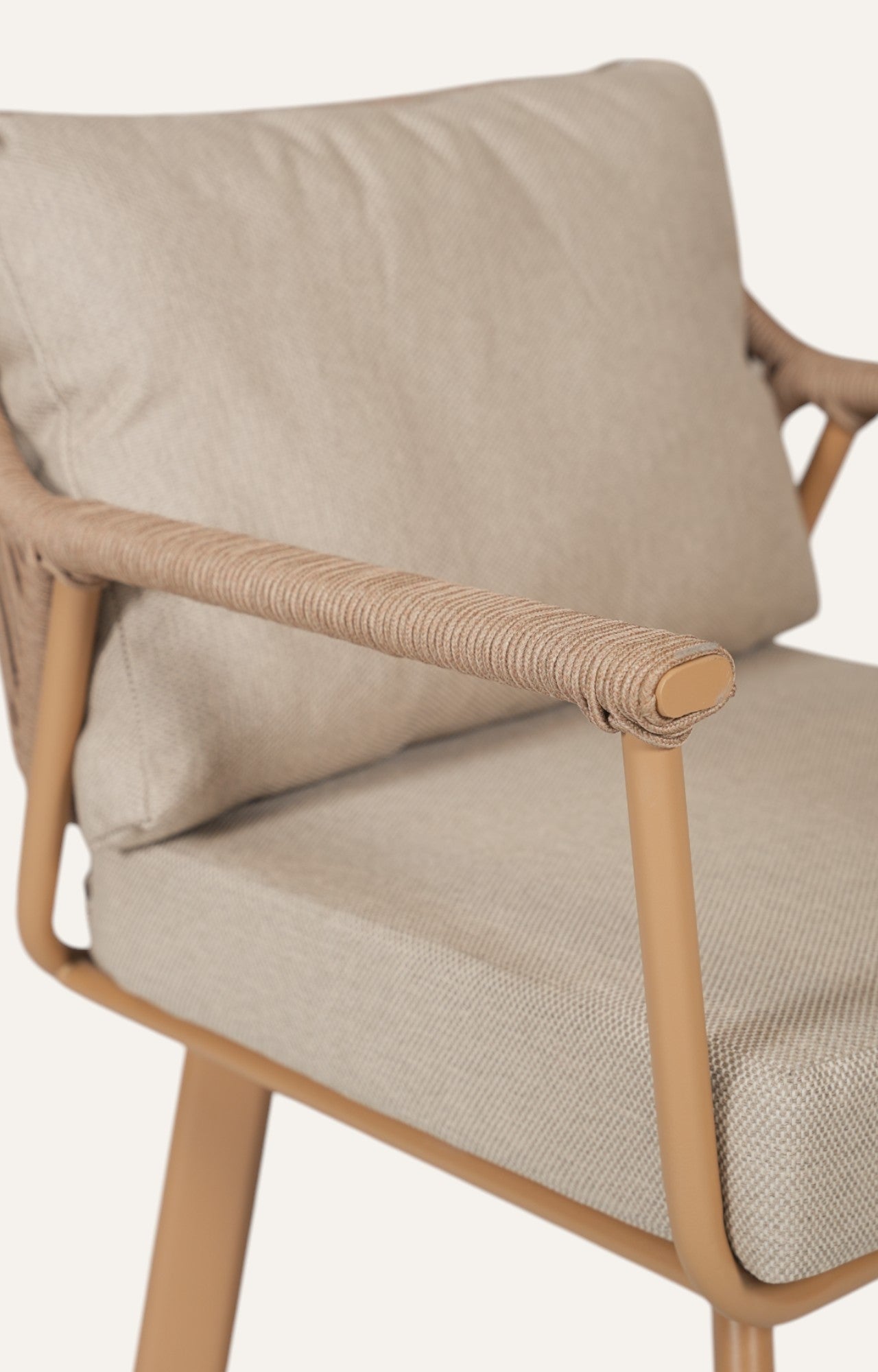 Savannah Brown Metal Outdoor Armchair