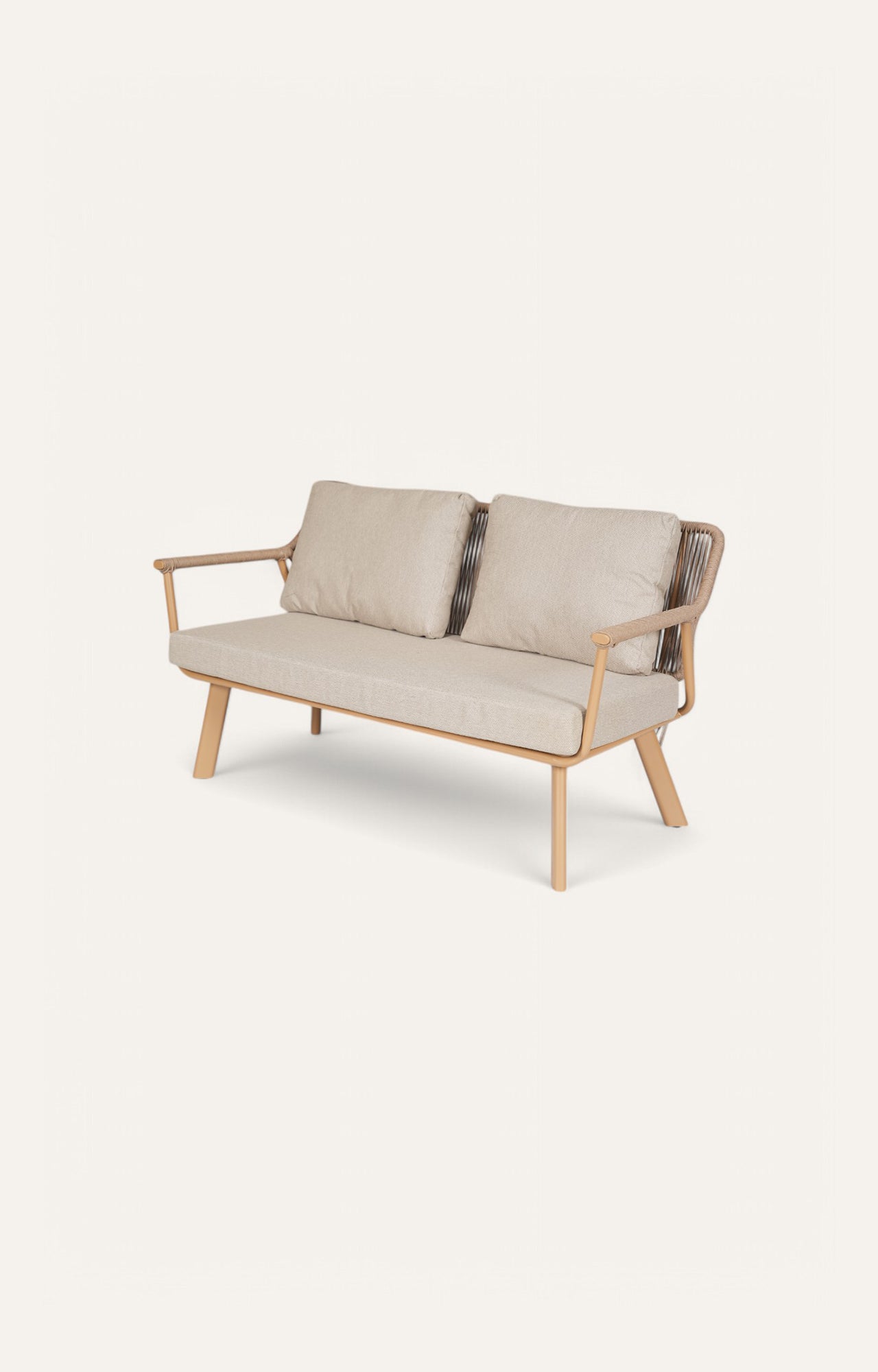 Savannah Two-Seater Metal with Nylon Rope Outdoor Sofa